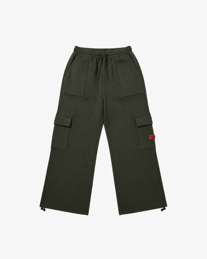 Brushed Fleece Cargo Sweatpant | Dark Olive