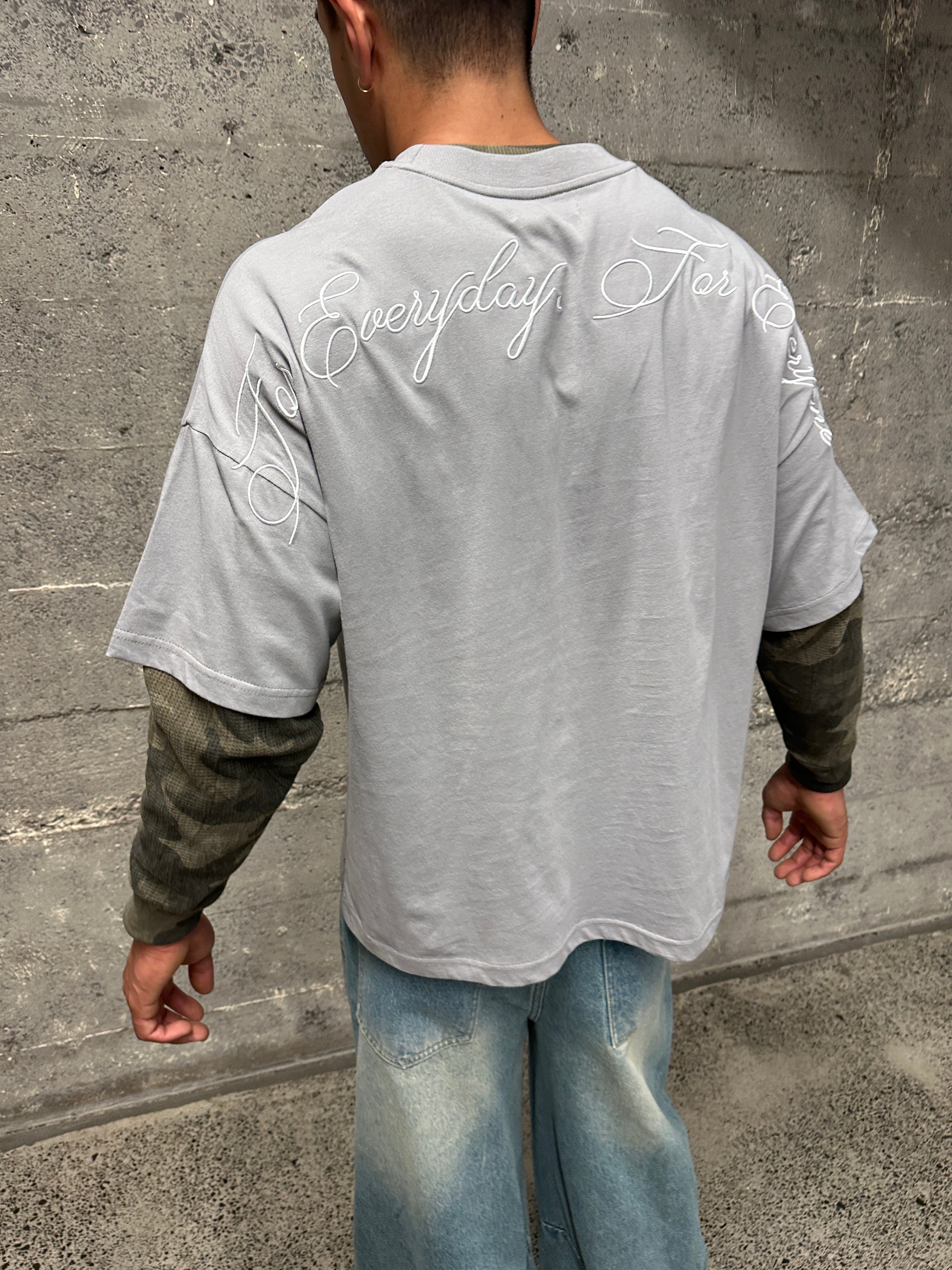 Script Tee | Grey-3