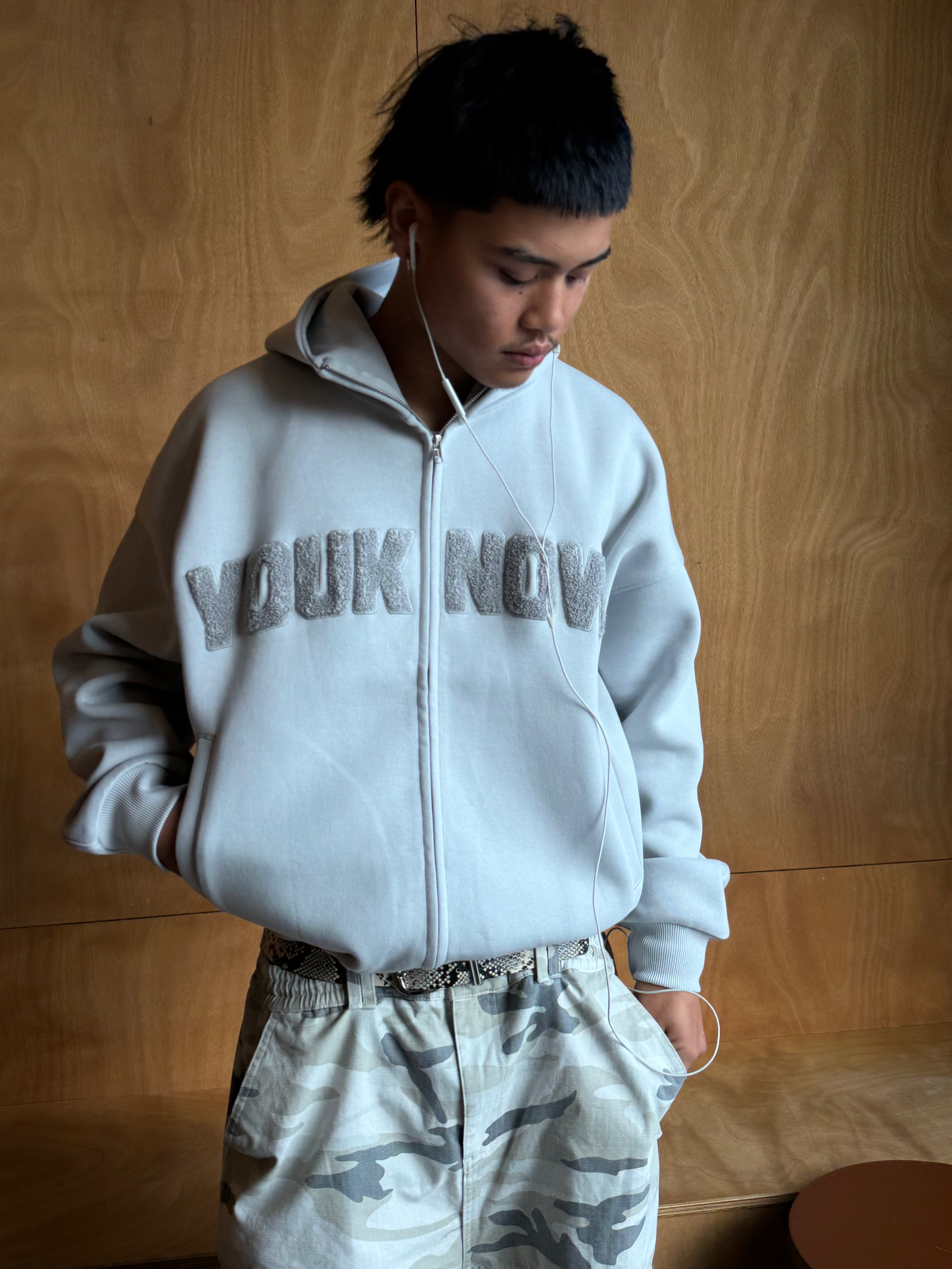 Chenille Zip Up 2.0 | Mirage Grey-3