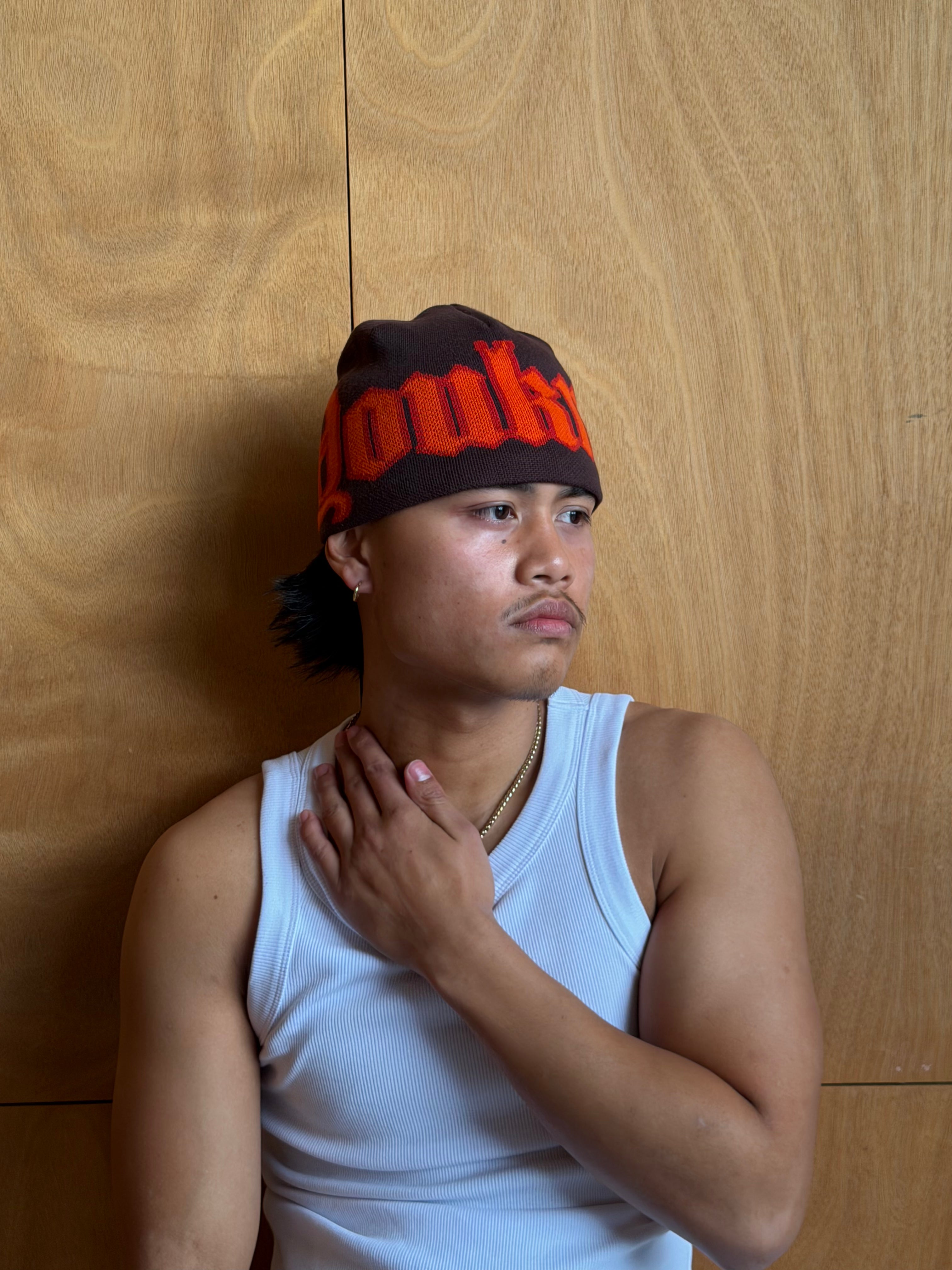 Jacquard Beanie | Brown-6