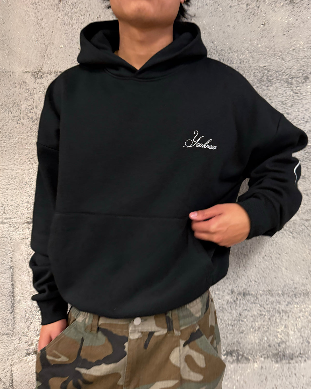 Script Hoodie | Black-6