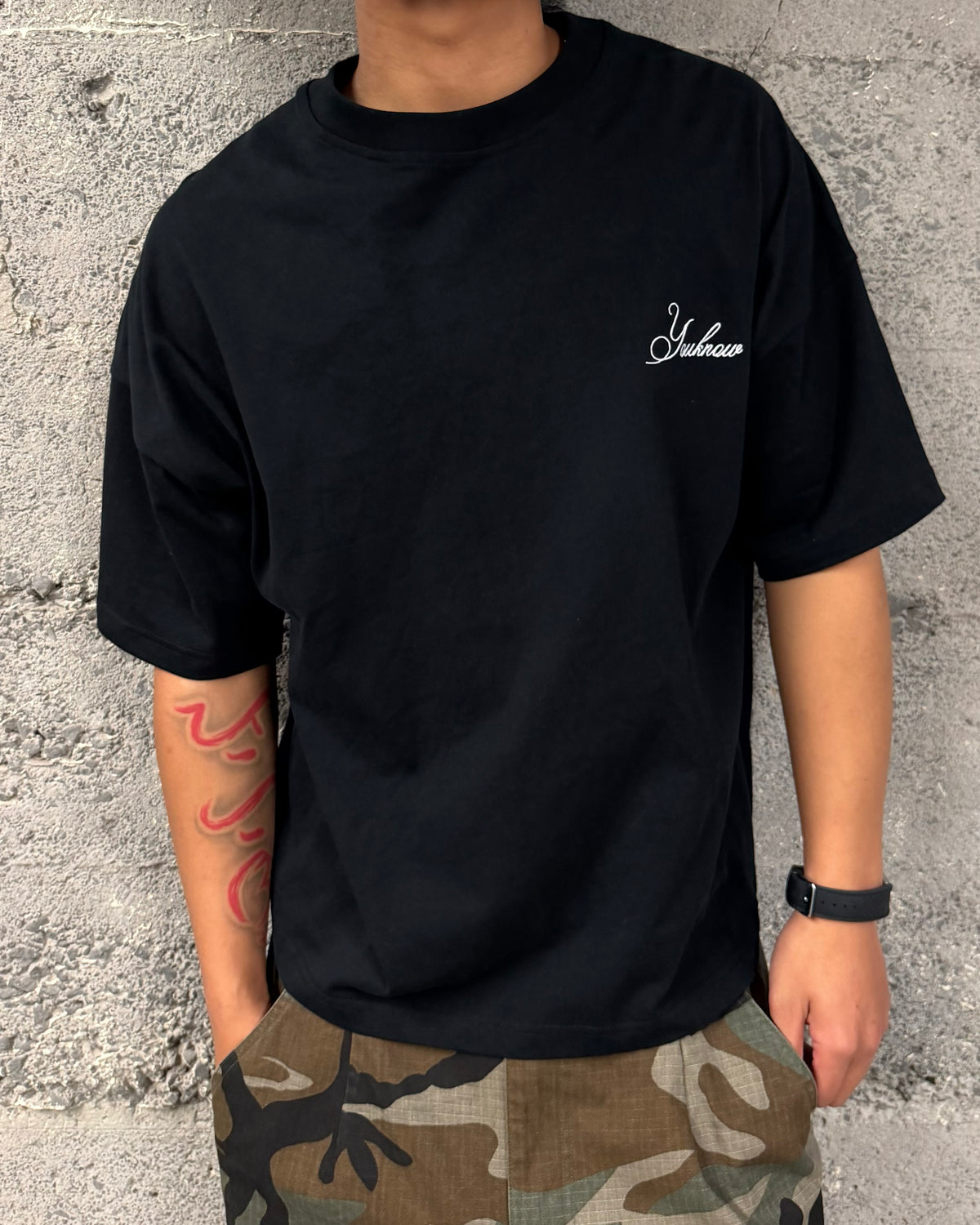 Script Tee | Black-4