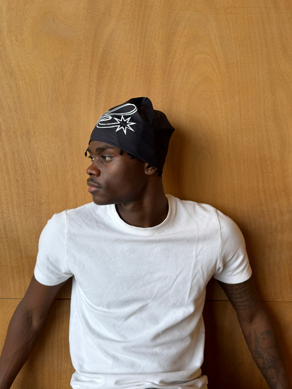 Script Skull Cap | Black-2