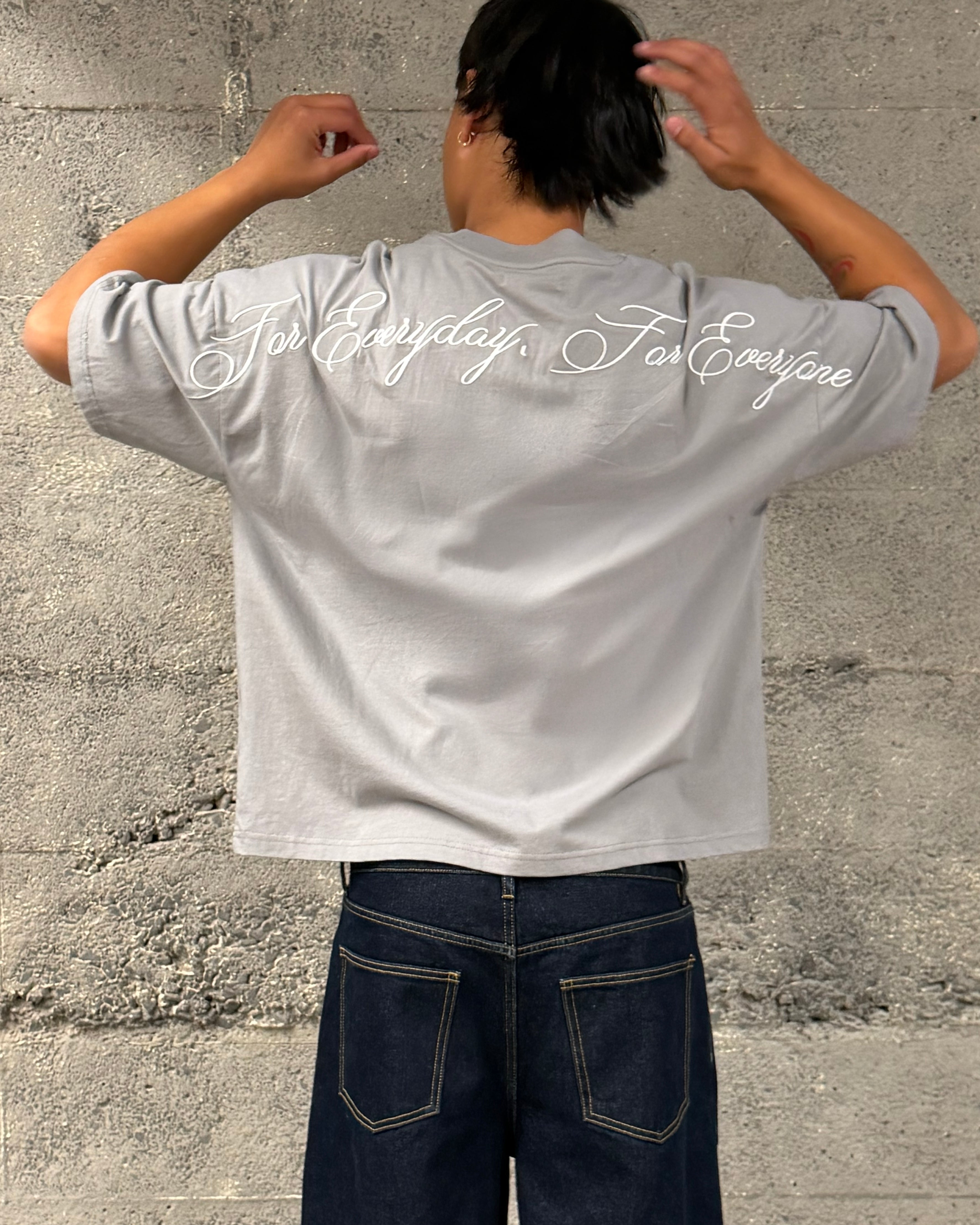 Script Tee | Grey-4