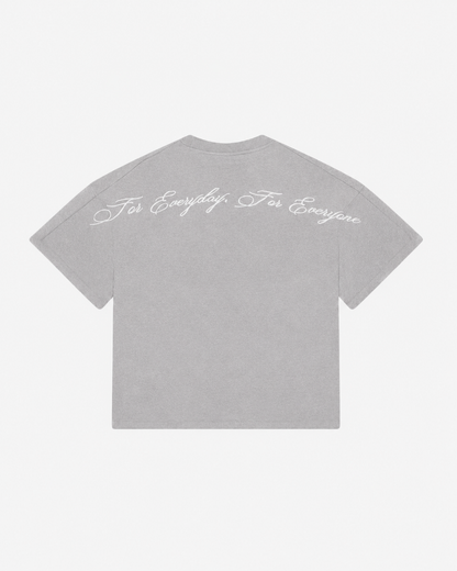 Script Tee | Grey