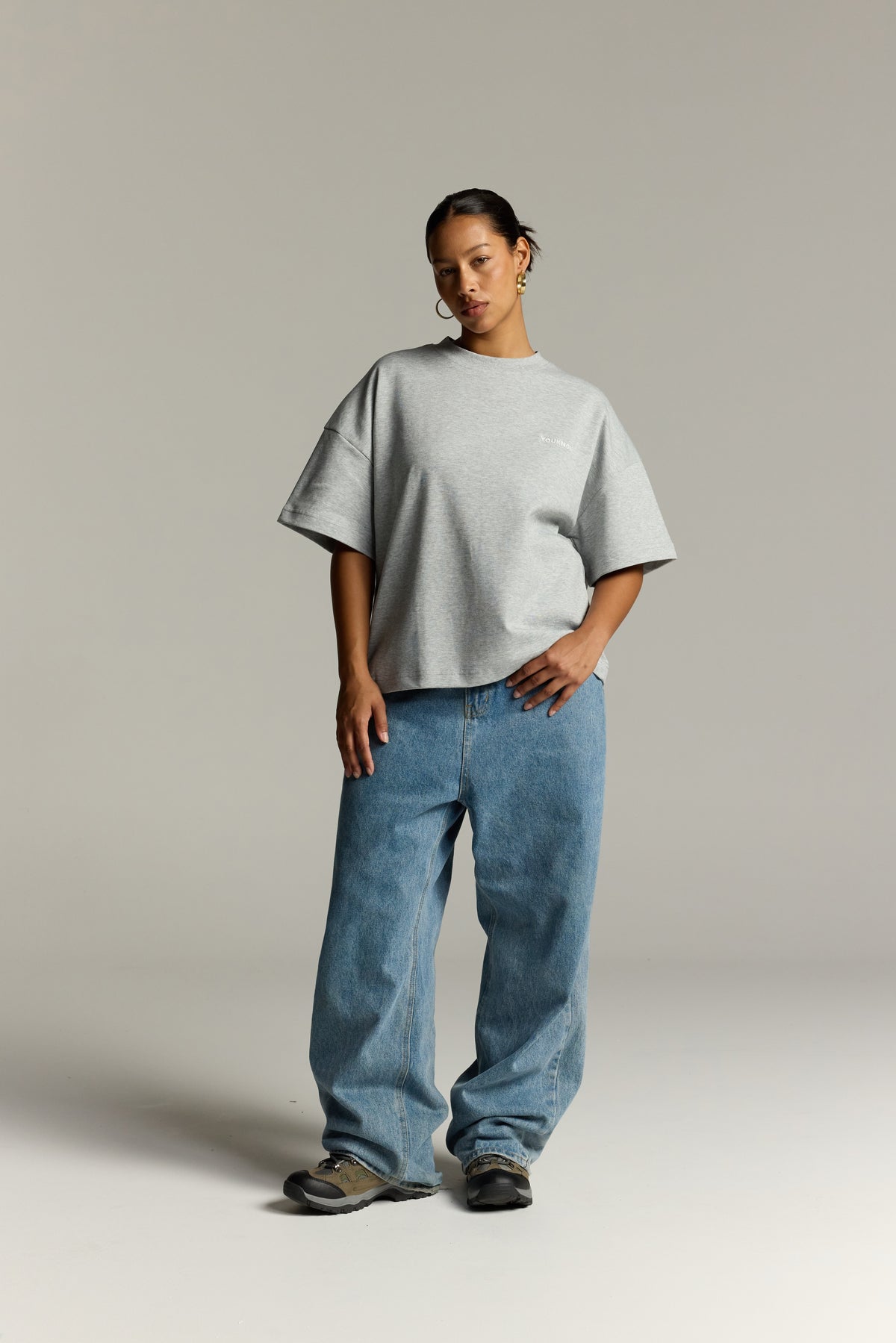 Core Box Heavyweight Tee | Heather Grey-4