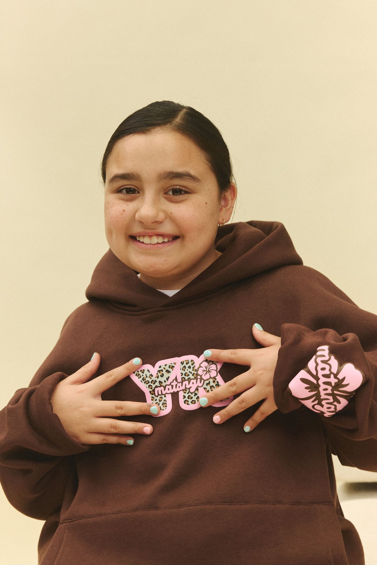 Kids Matangi Hoodie | Brown