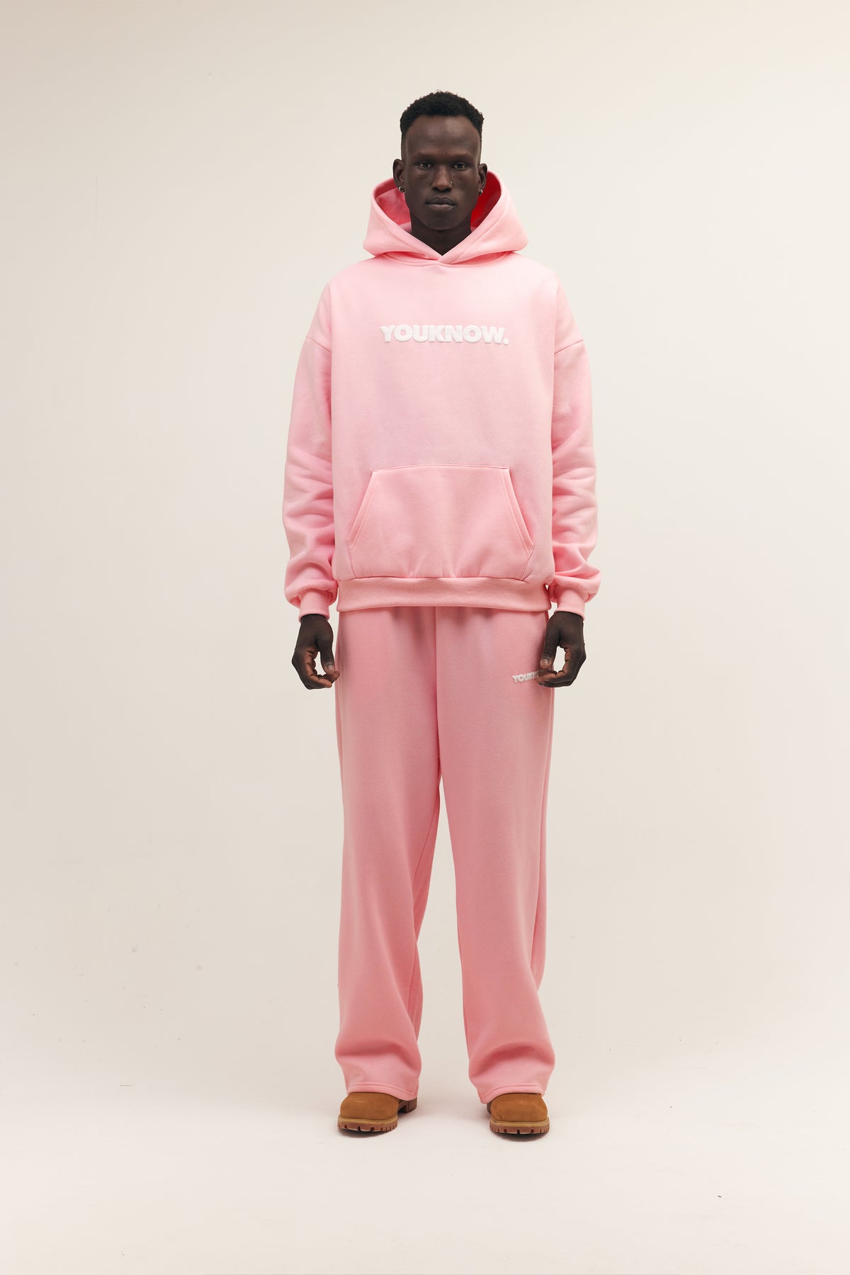 Block Hoodie | Pink-2