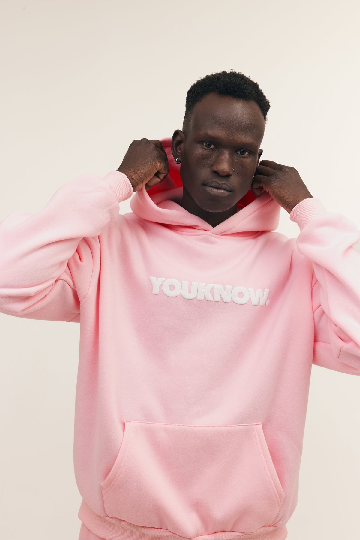 Block Hoodie | Pink-3
