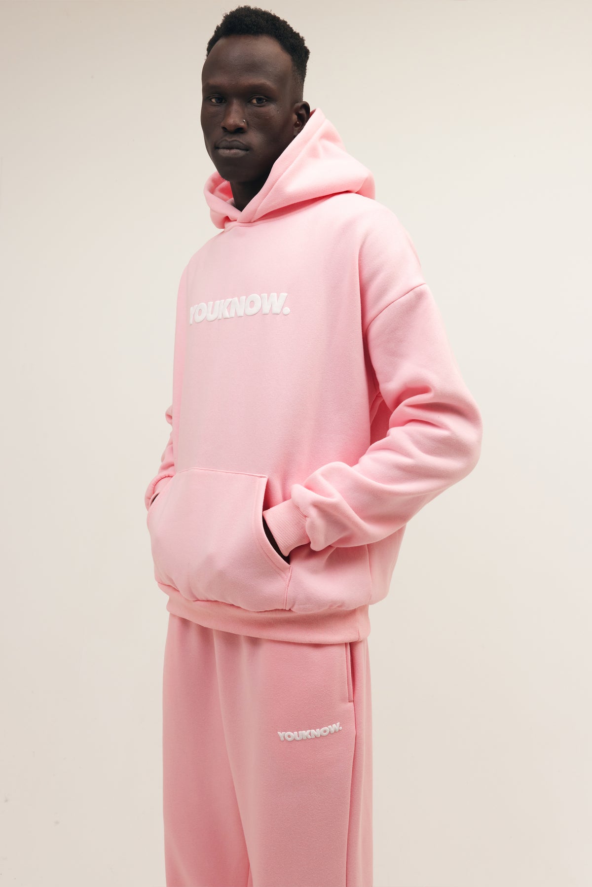 Block Hoodie | Pink-4