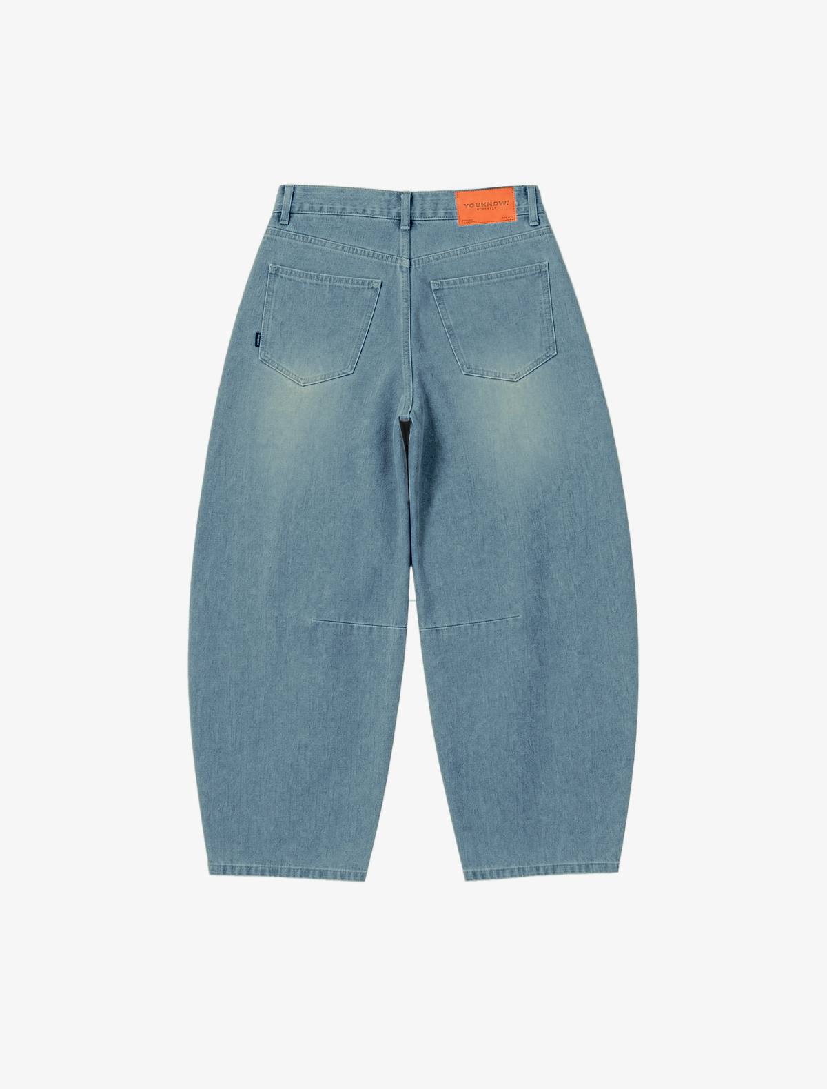 Barrel Leg Jeans | Washed Blue-6