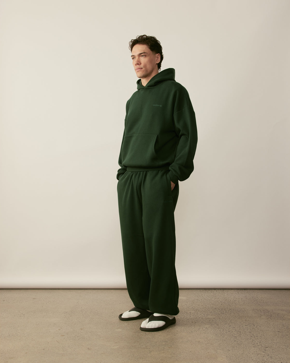 Core Essentials Cuffed Sweatpants | Forest Green