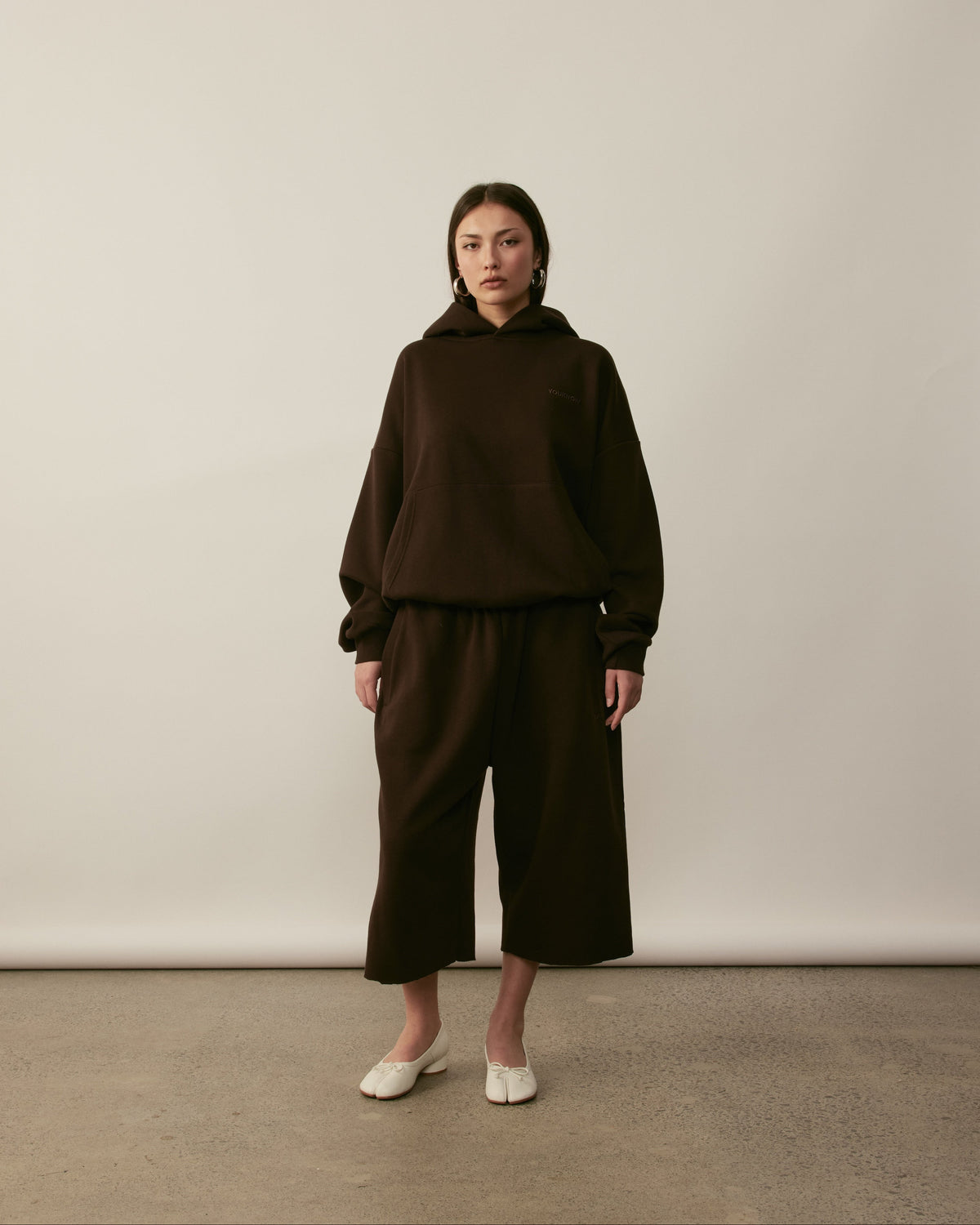 Core Essentials Box Hoodie | Brown
