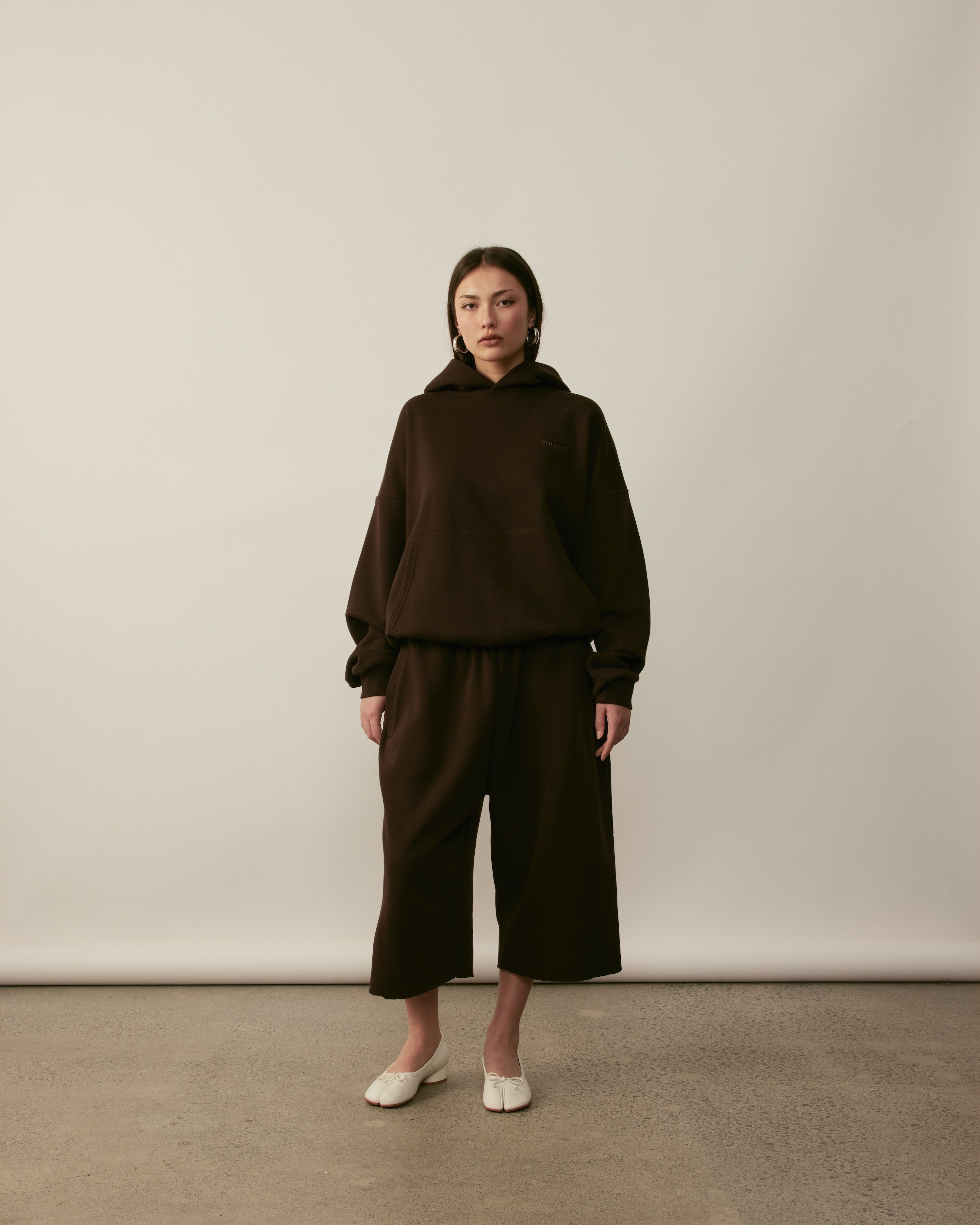 Core Essentials Box Hoodie | Brown-3