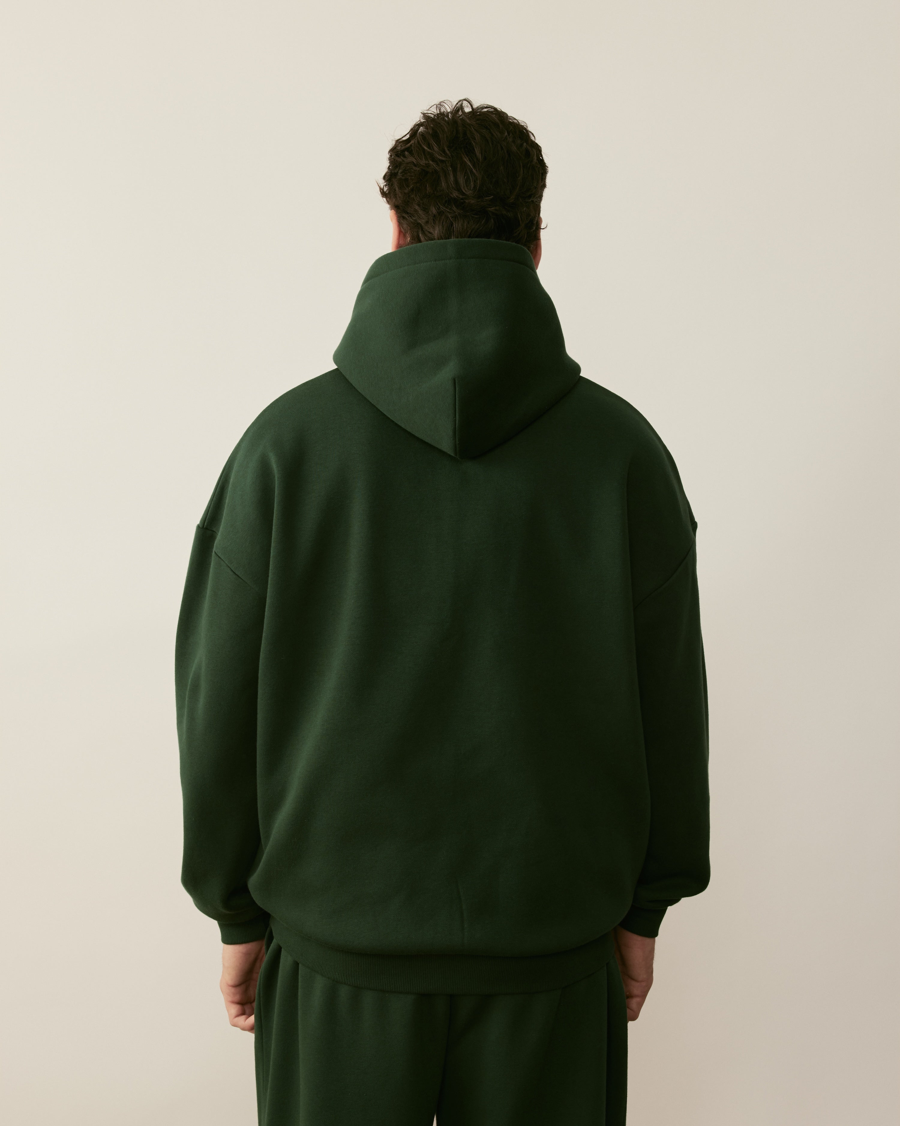 Core Essentials Relaxed Hoodie | Forest Green-5