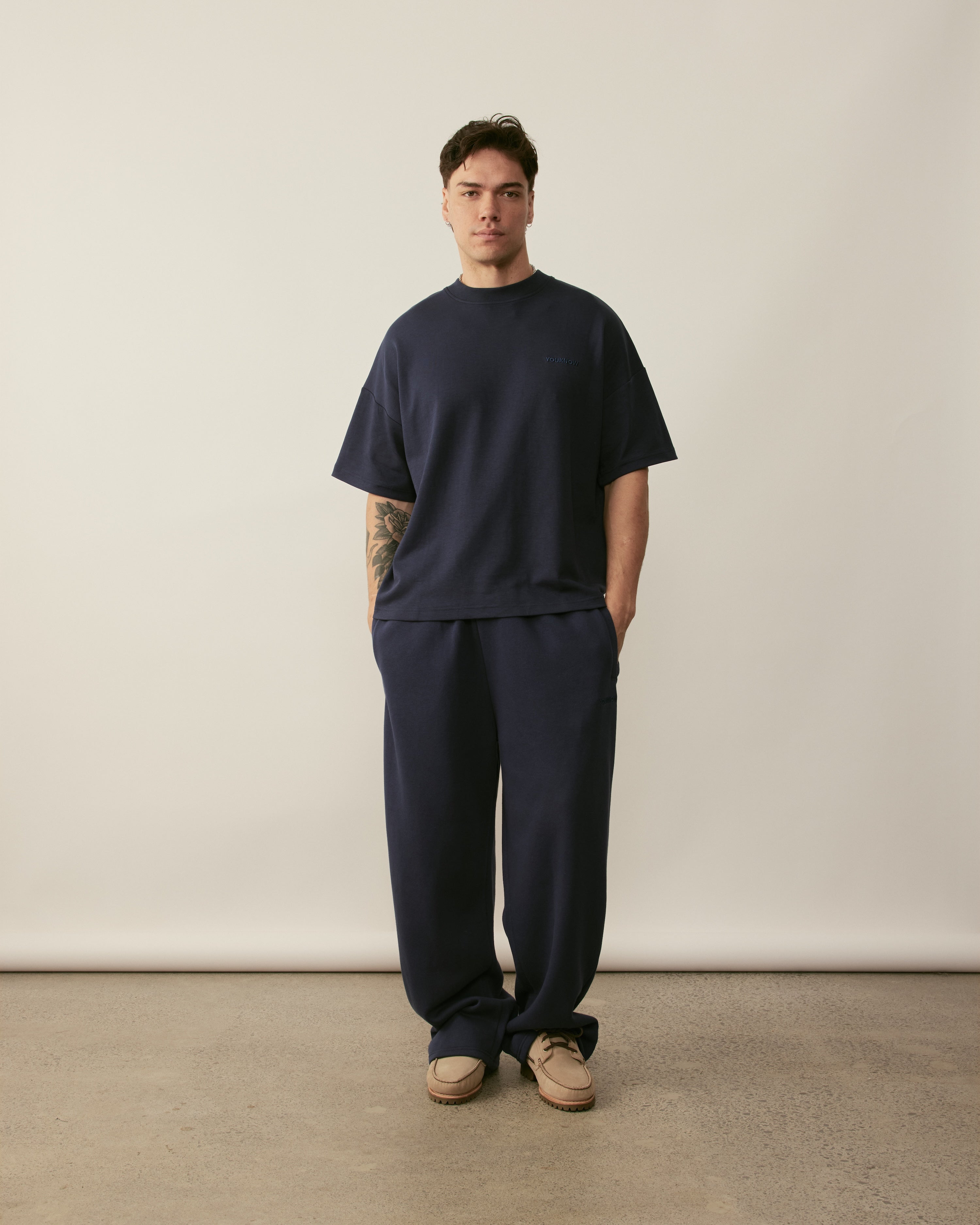 Core Essentials Wide Leg Pants | Navy