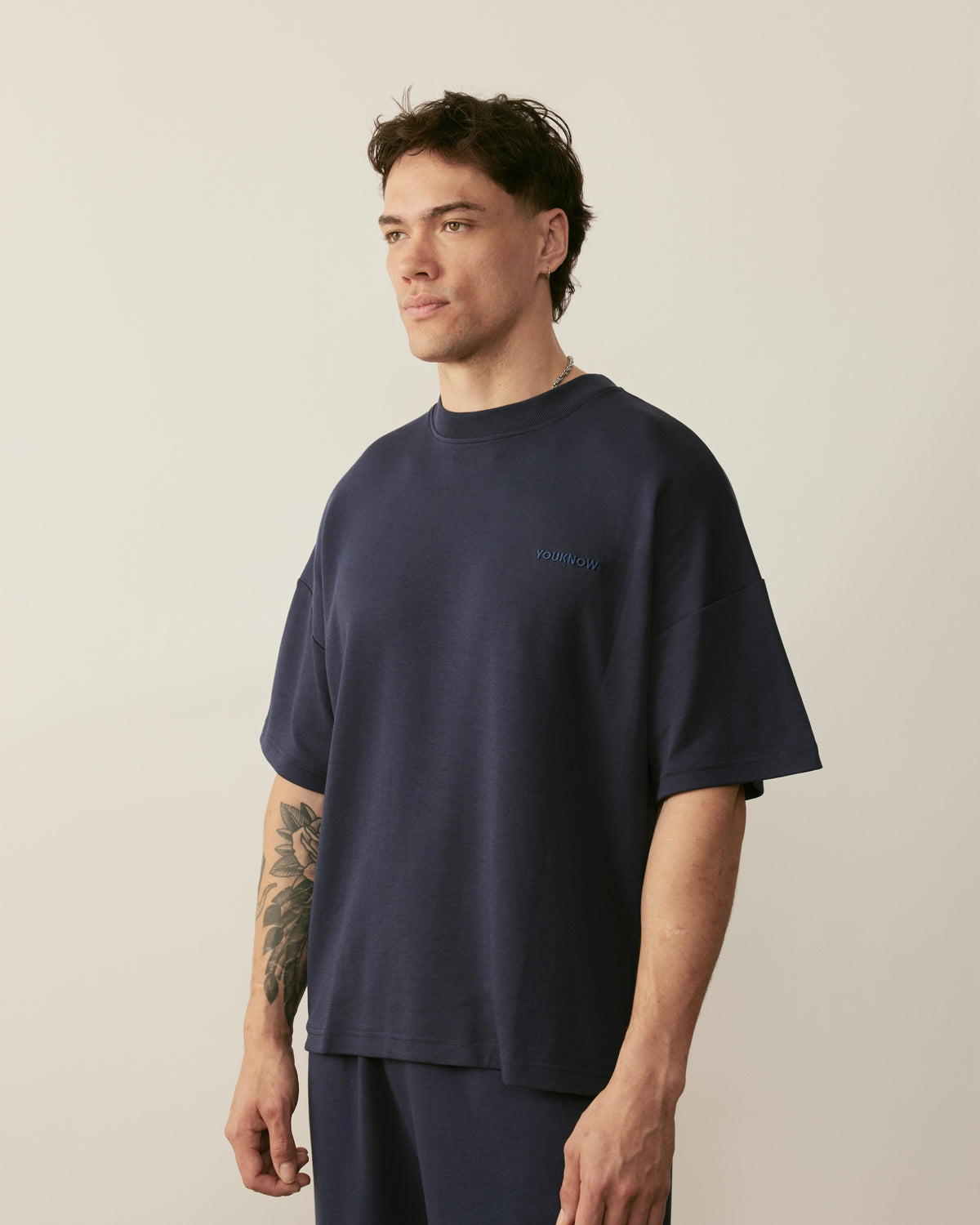 Core Essentials Box Tee | Navy-5