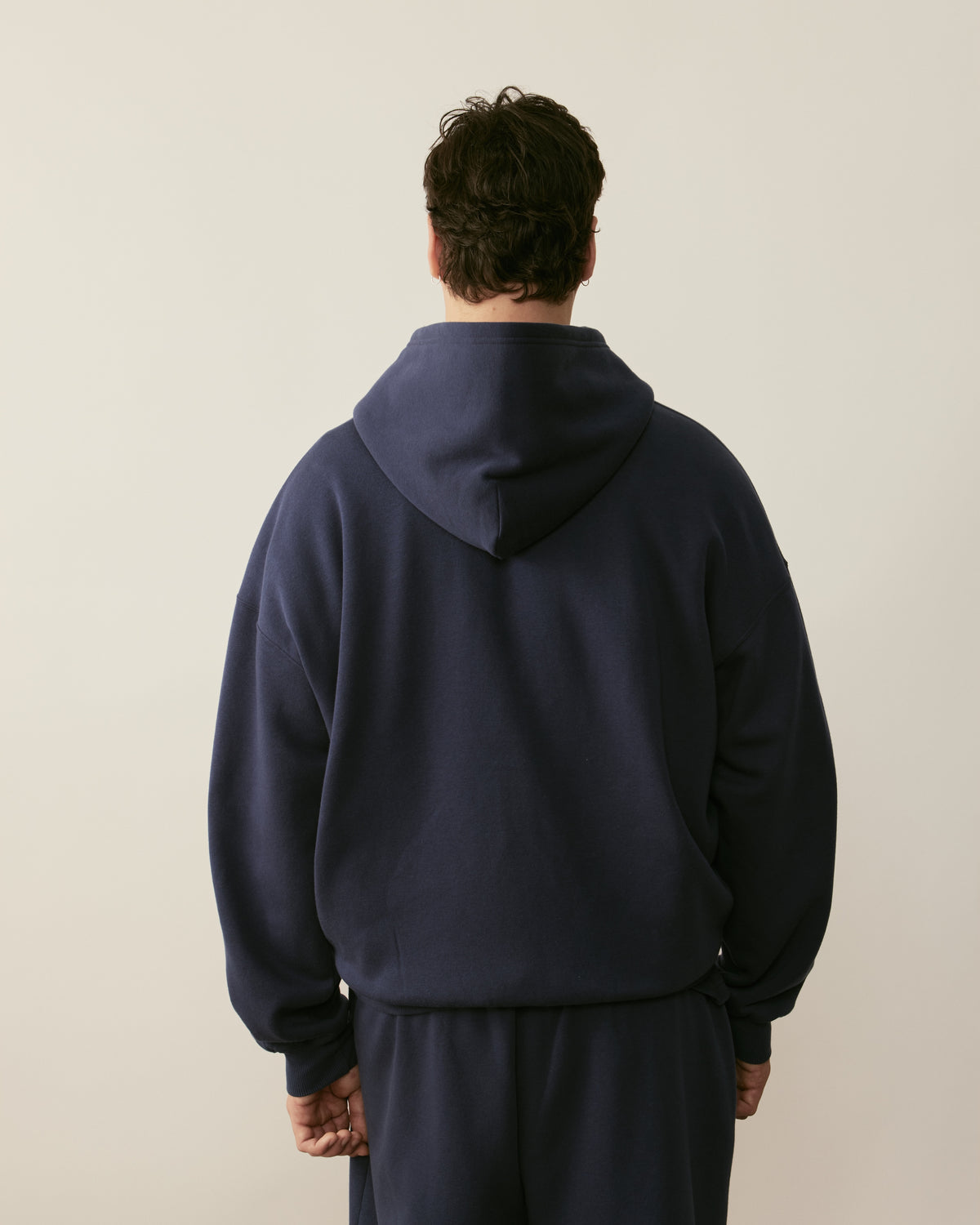 Core Essentials Zip Up Hoodie | Navy-5