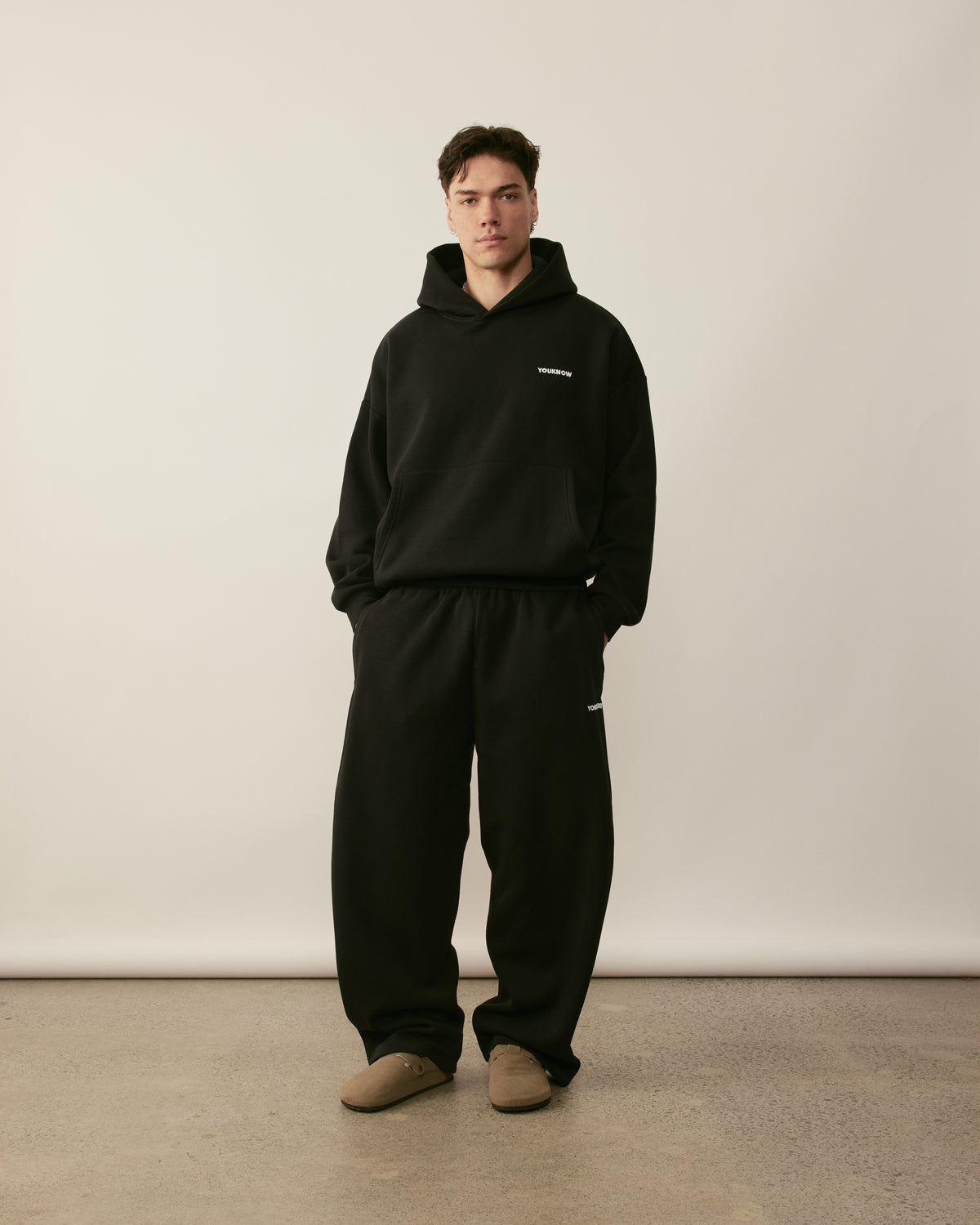Core Essentials Box Hoodie | Black-3