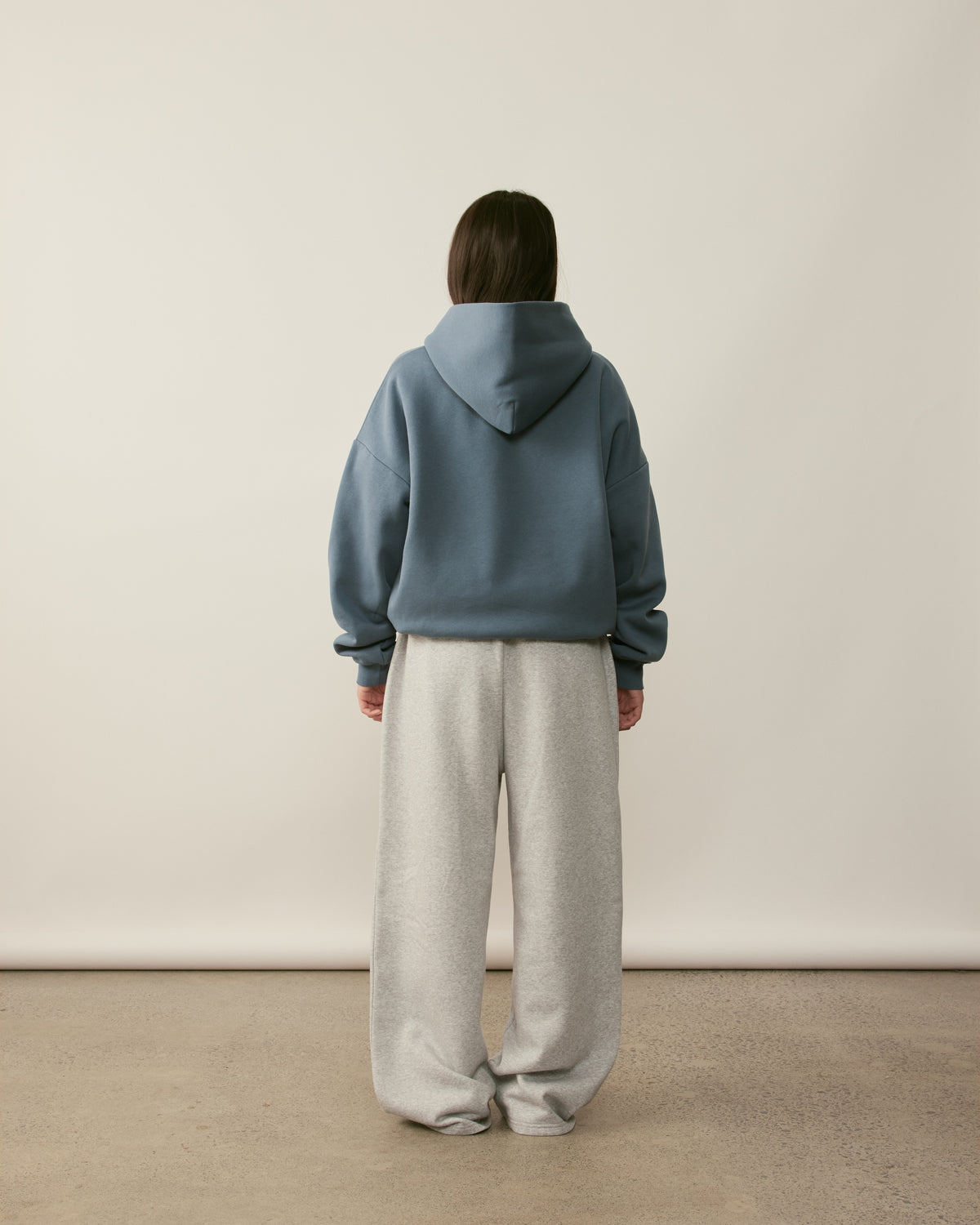 Core Essentials Box Hoodie | Dusty Blue-5