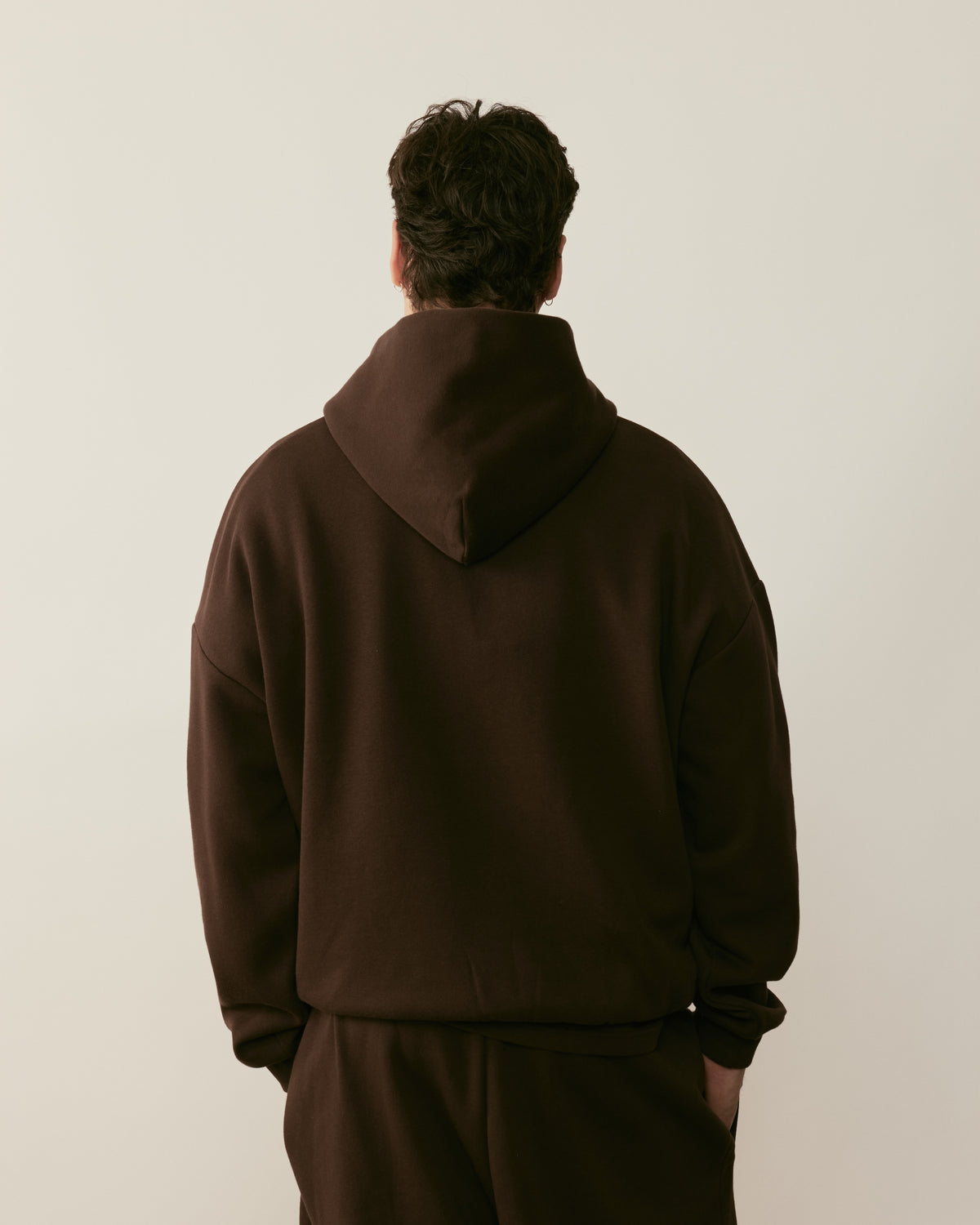 Core Essentials Box Hoodie | Brown-5