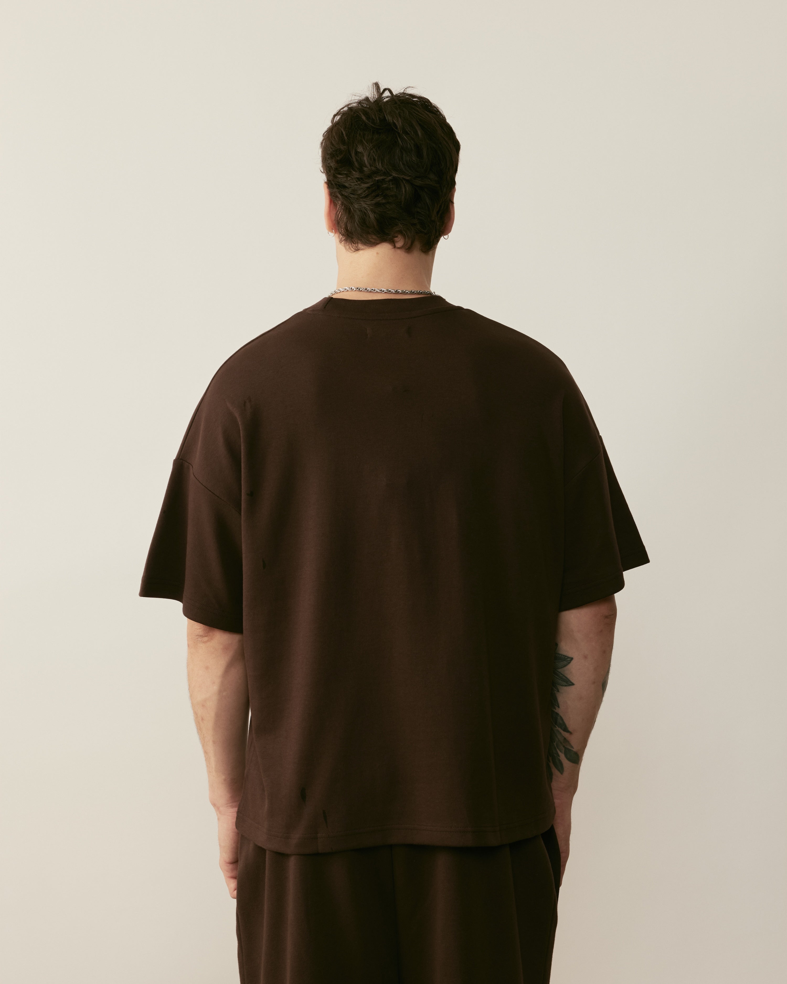 Core Essentials Box Tee | Brown-4