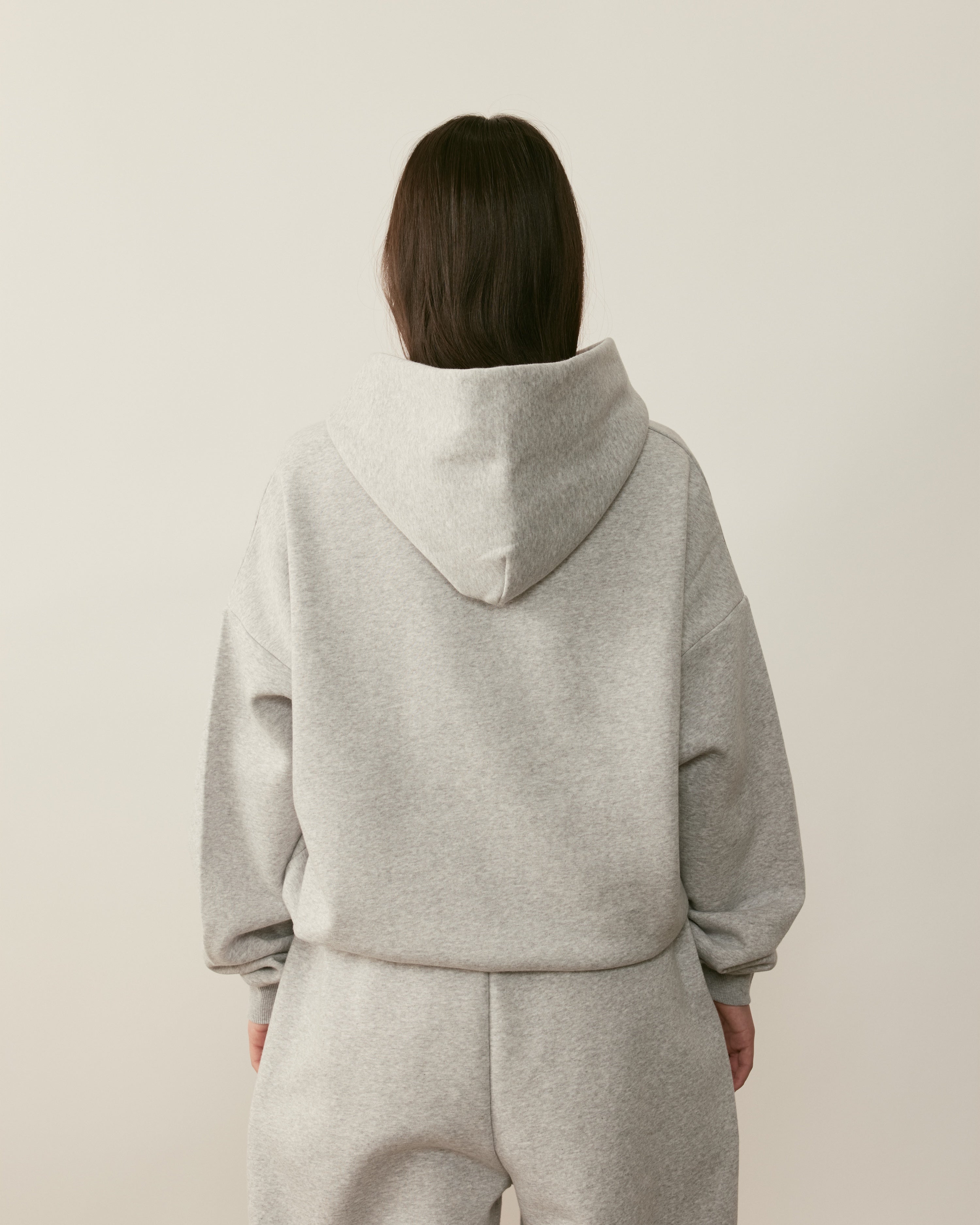 Core Essentials Box Hoodie | Heather Grey-5