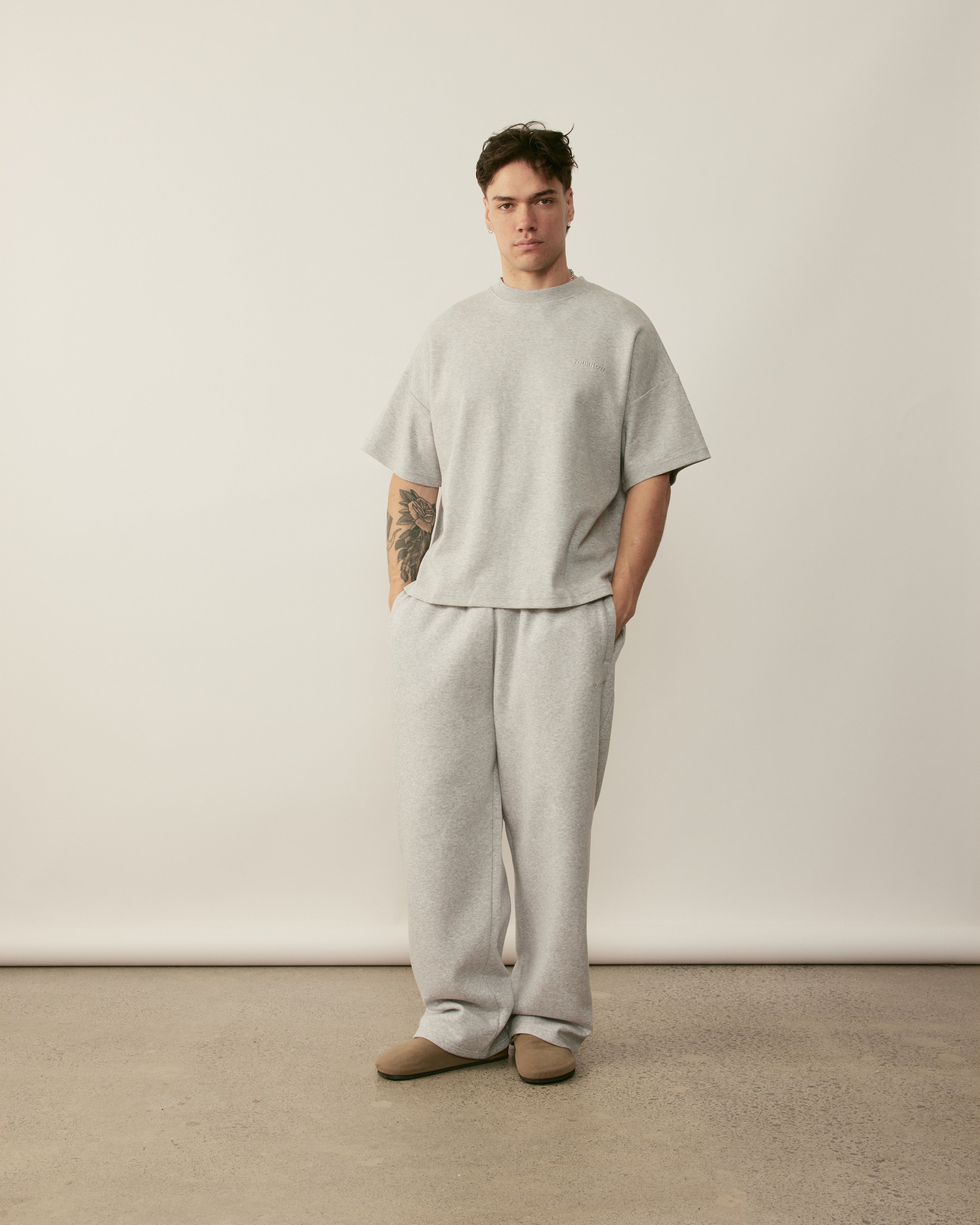 Core Essentials Box Tee | Heather Grey-3