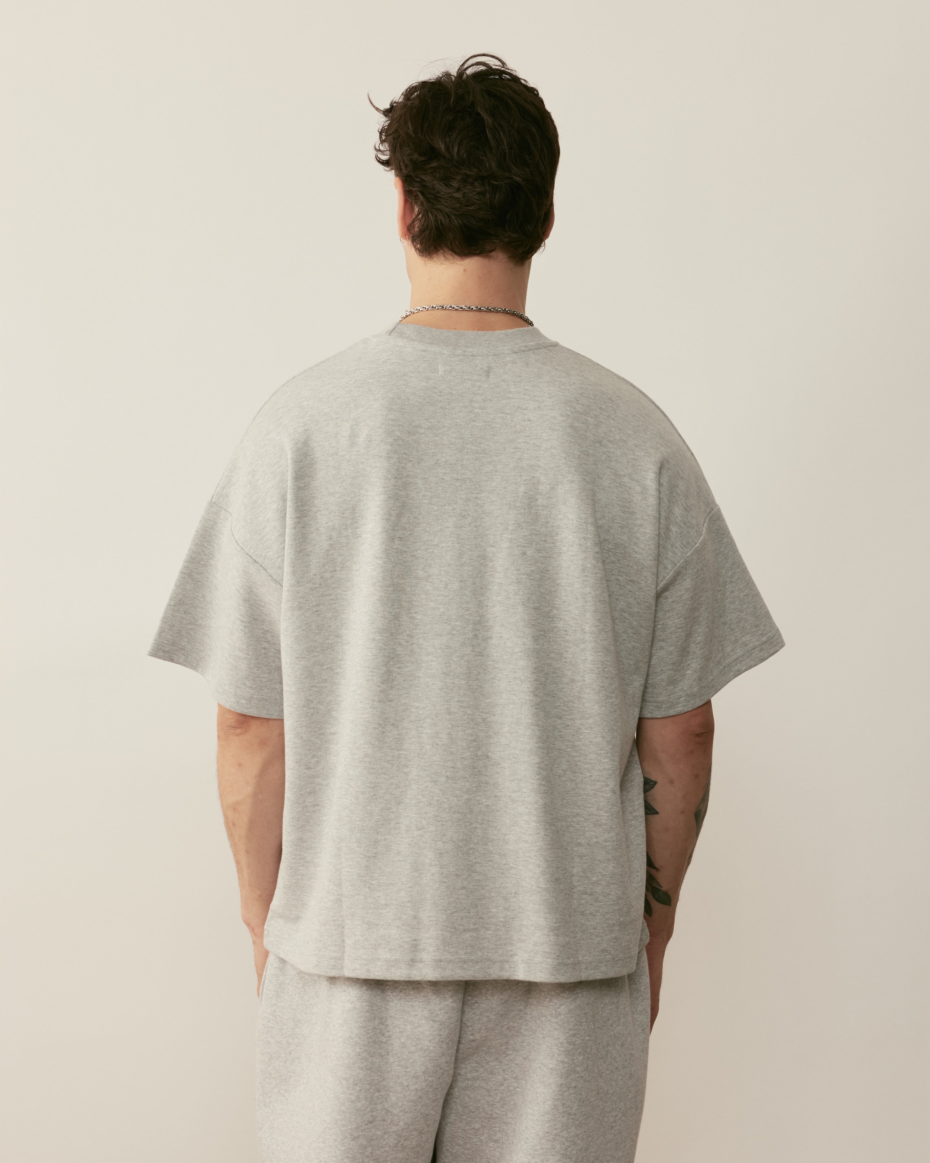 Core Essentials Box Tee | Heather Grey-4