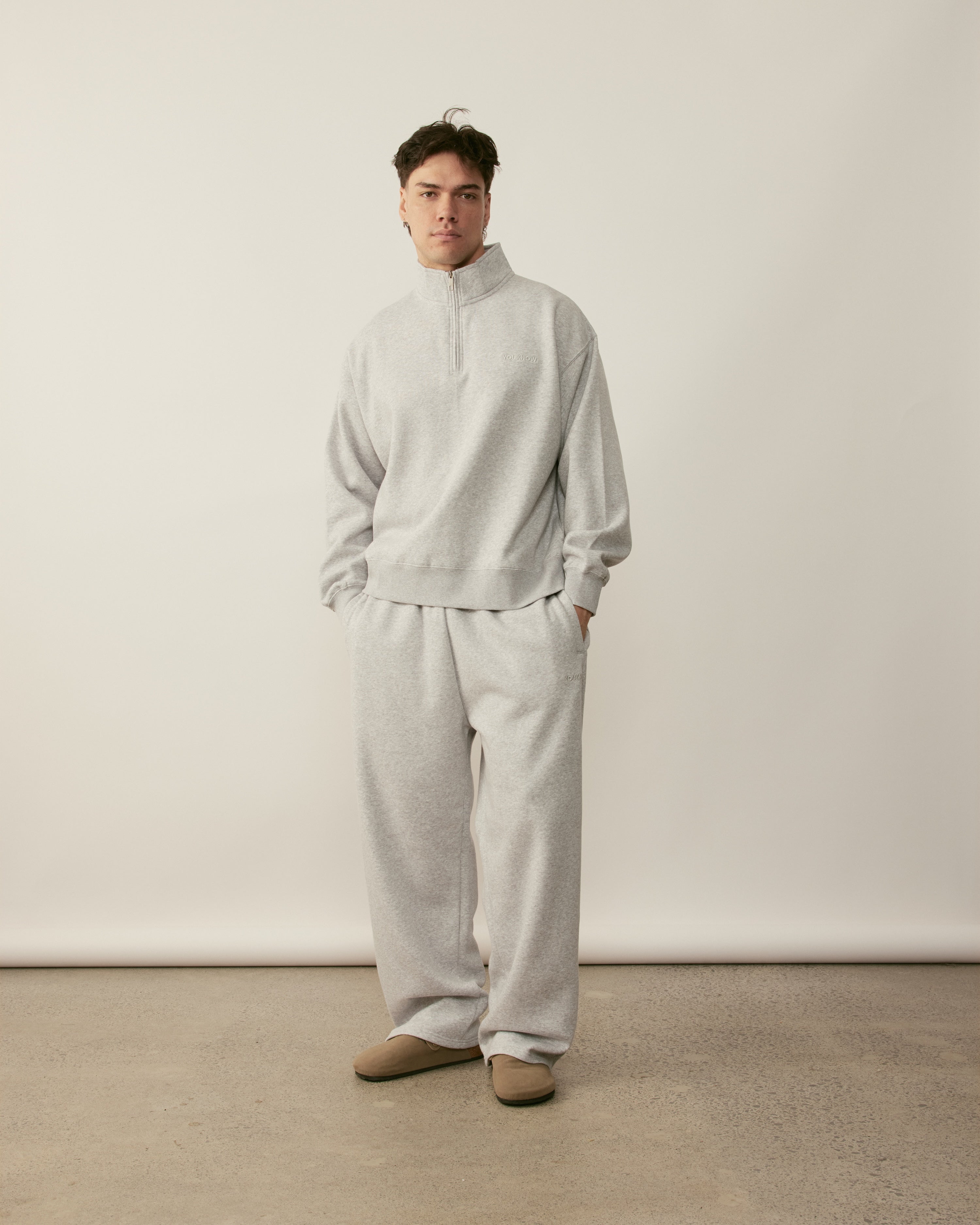 Core Essentials 1/4 Zip Pullover | Heather Grey-3