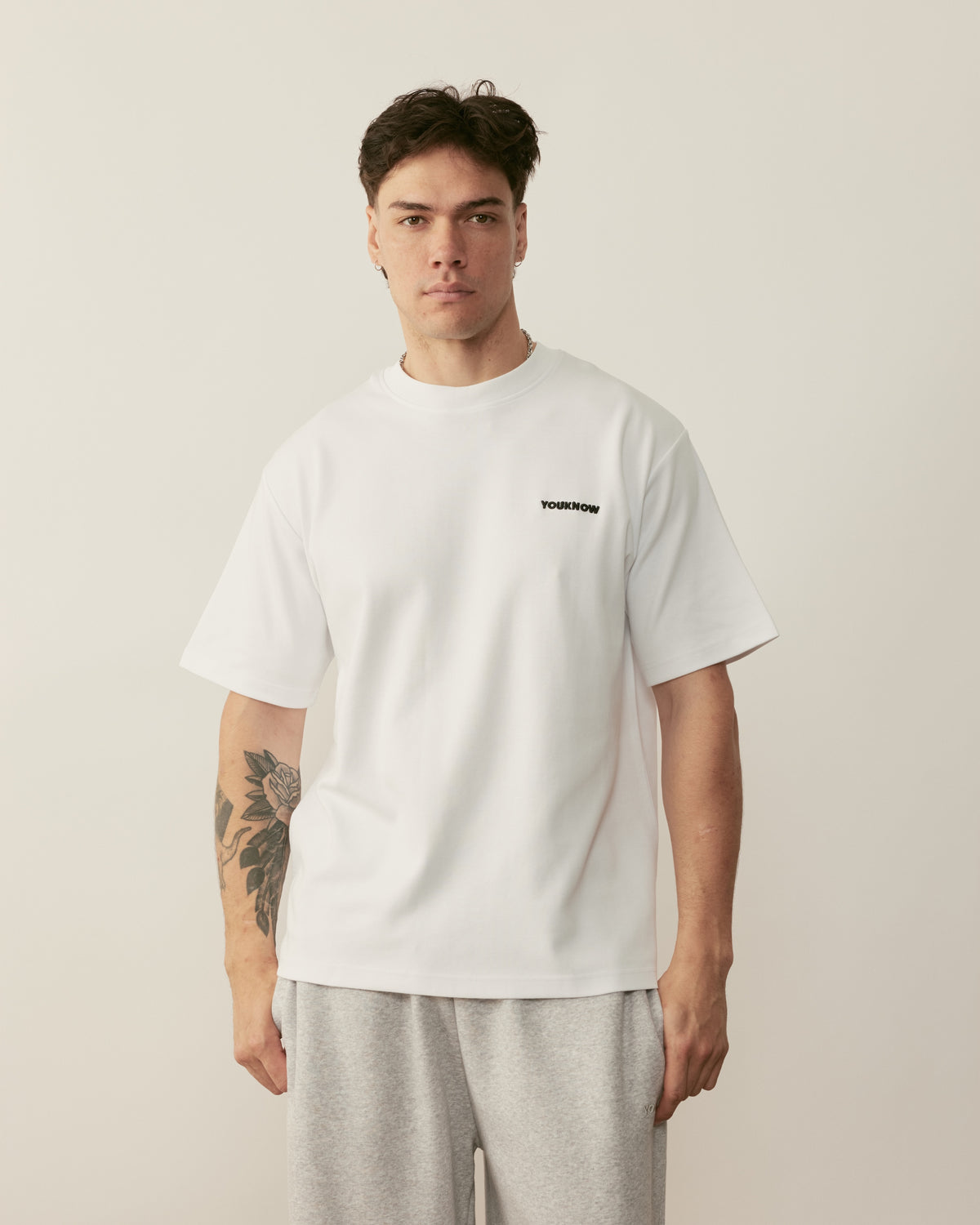 Core Essentials Relaxed Tee | White-3