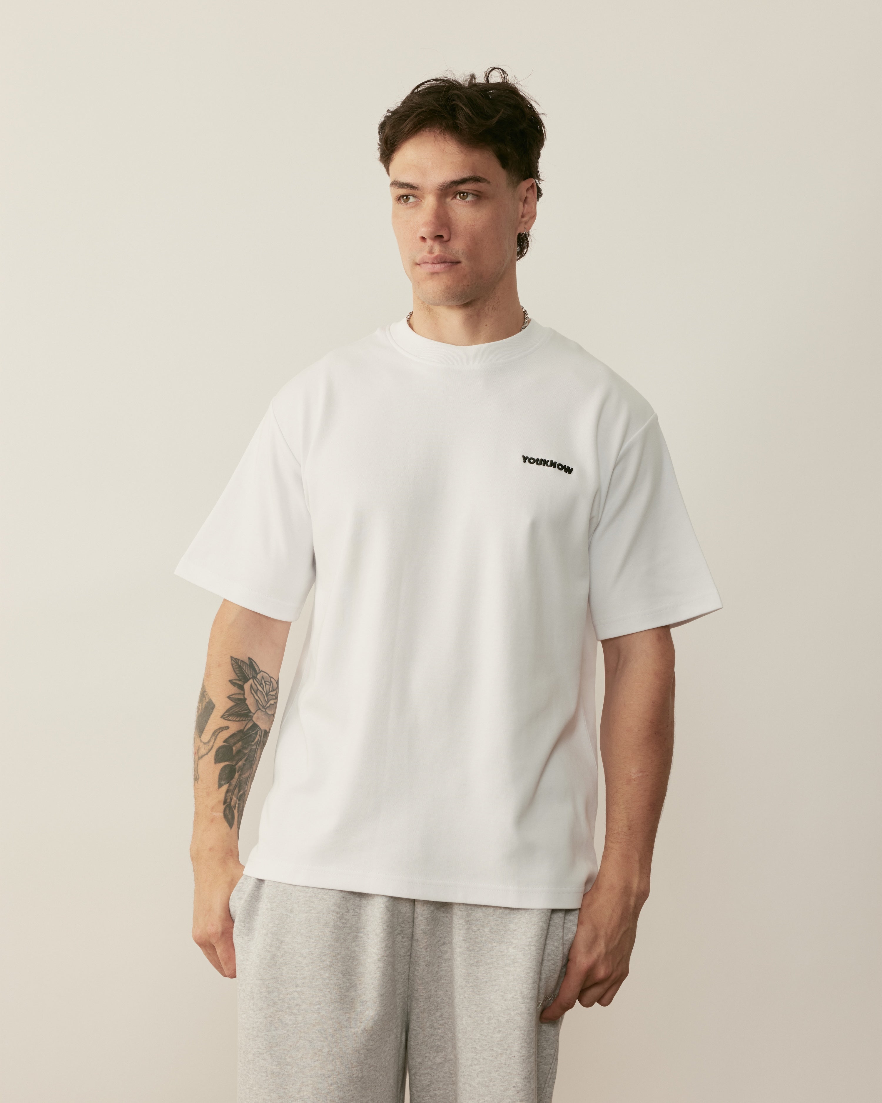 Core Essentials Relaxed Tee | White-4
