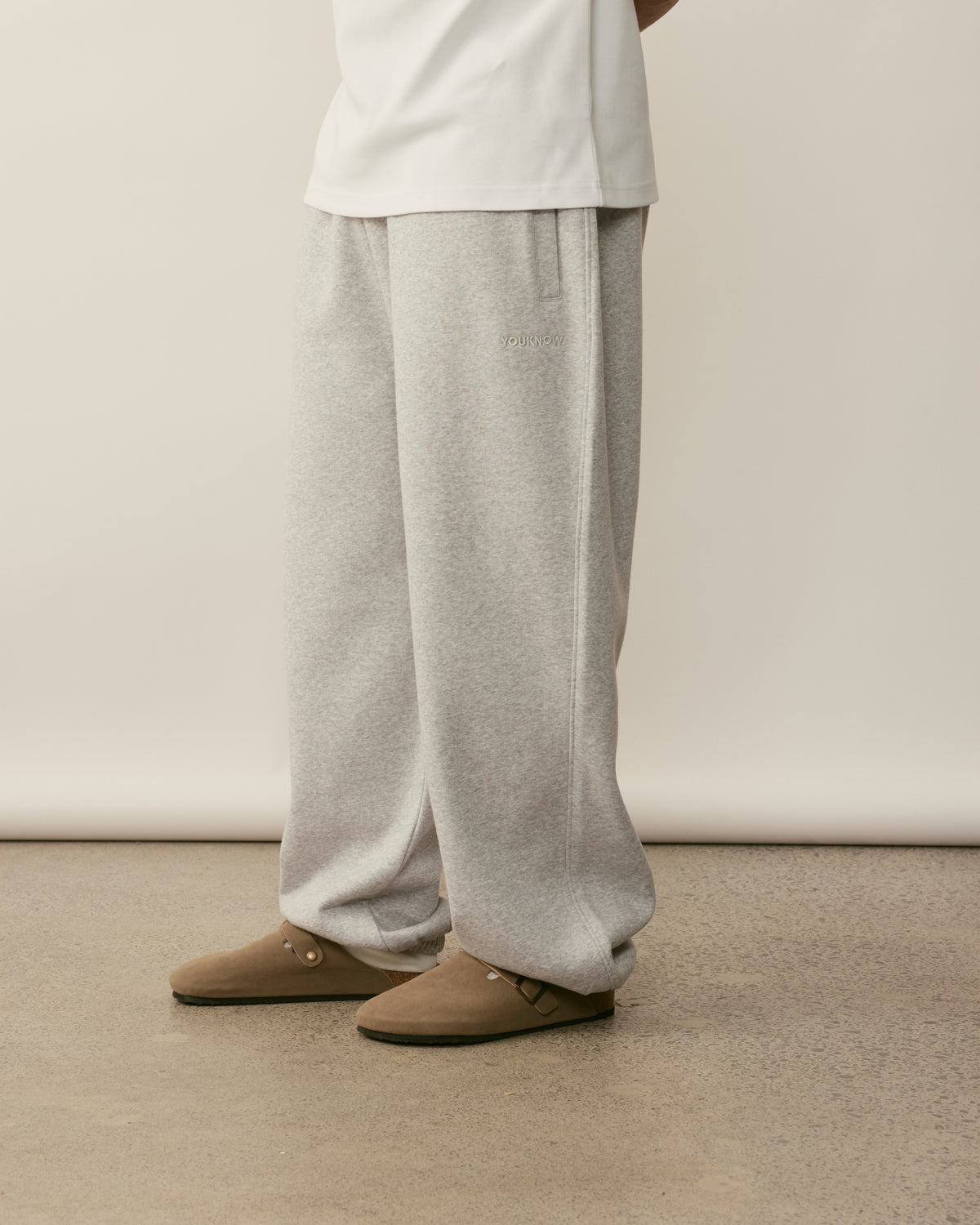 Core Essentials Cuffed Sweatpants | Heather Grey-3