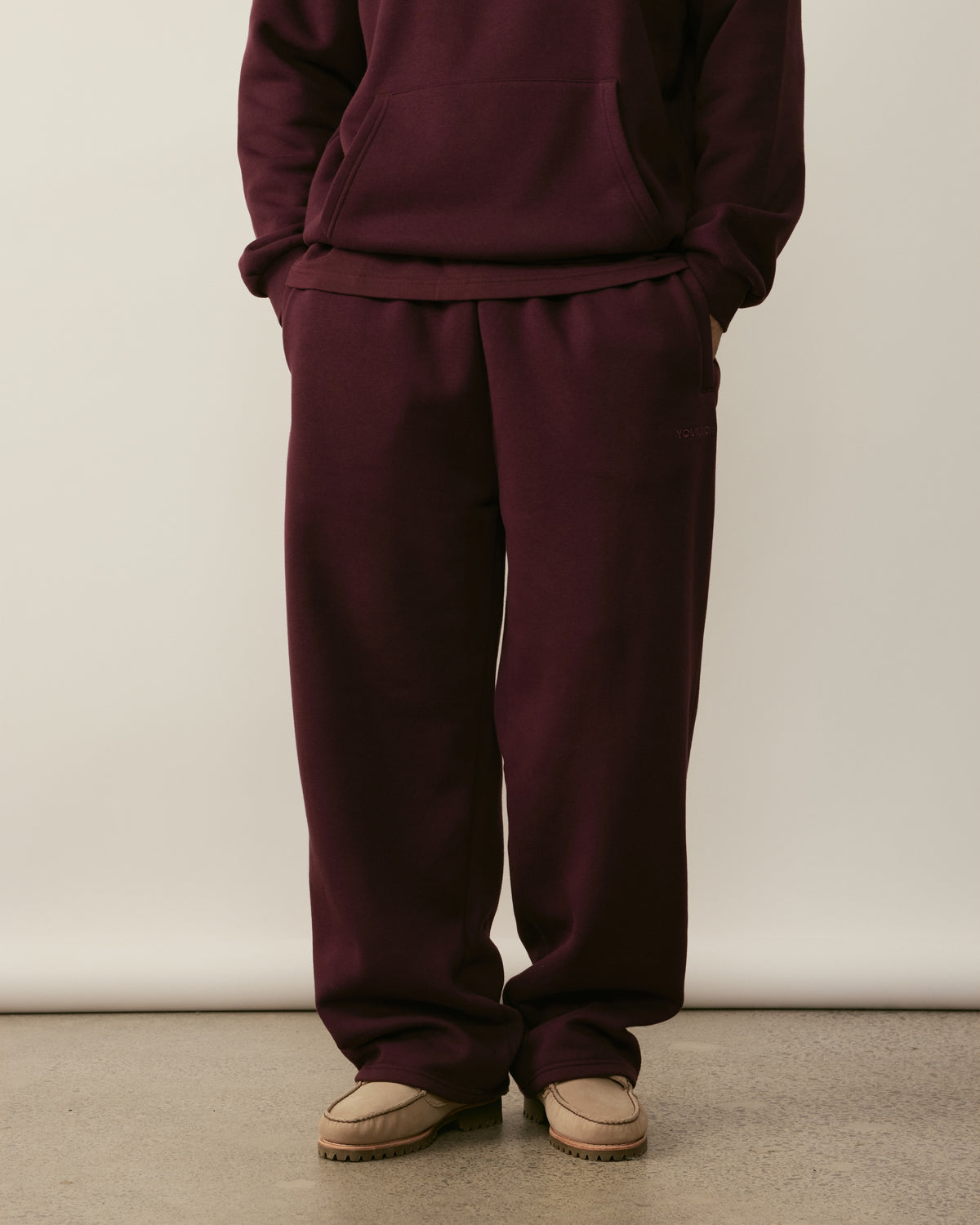 Core Essentials Wide Leg Pants | Burgundy-3