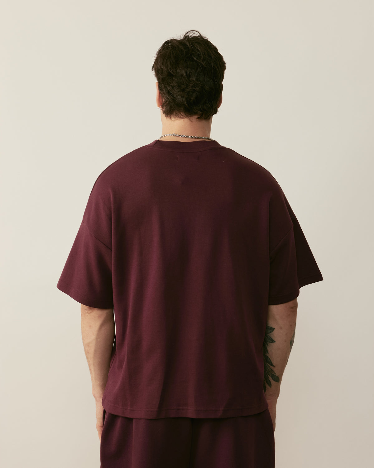 Core Essentials Box Tee | Burgundy-6