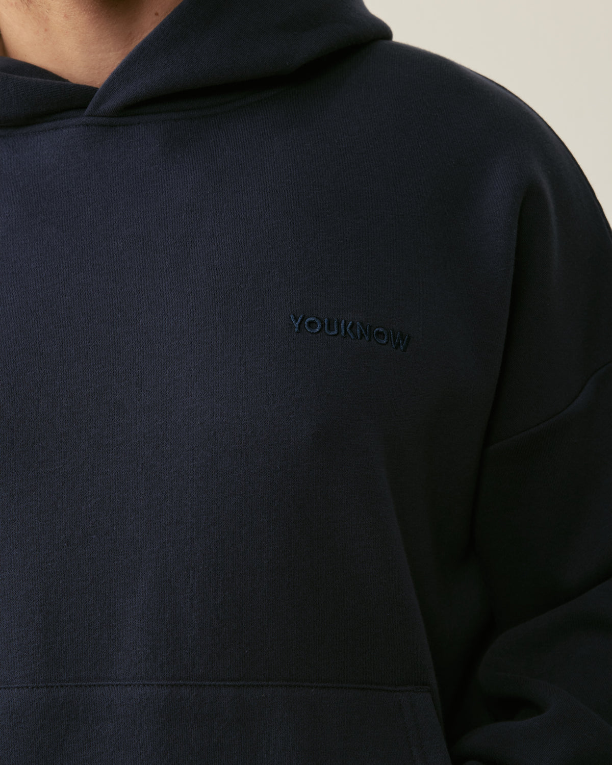 Core Essentials Box Hoodie | Navy-5