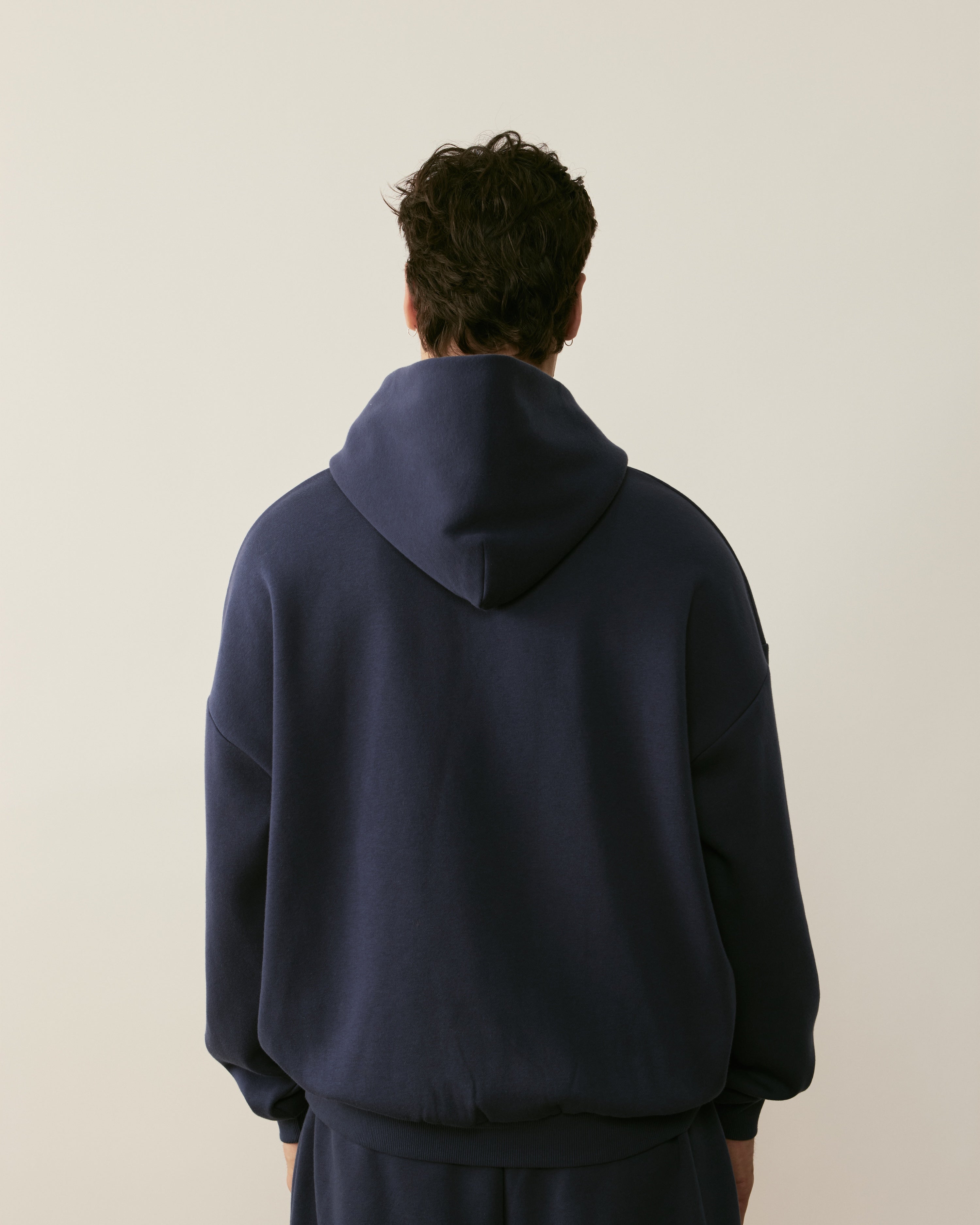 Core Essentials Box Hoodie | Navy-6