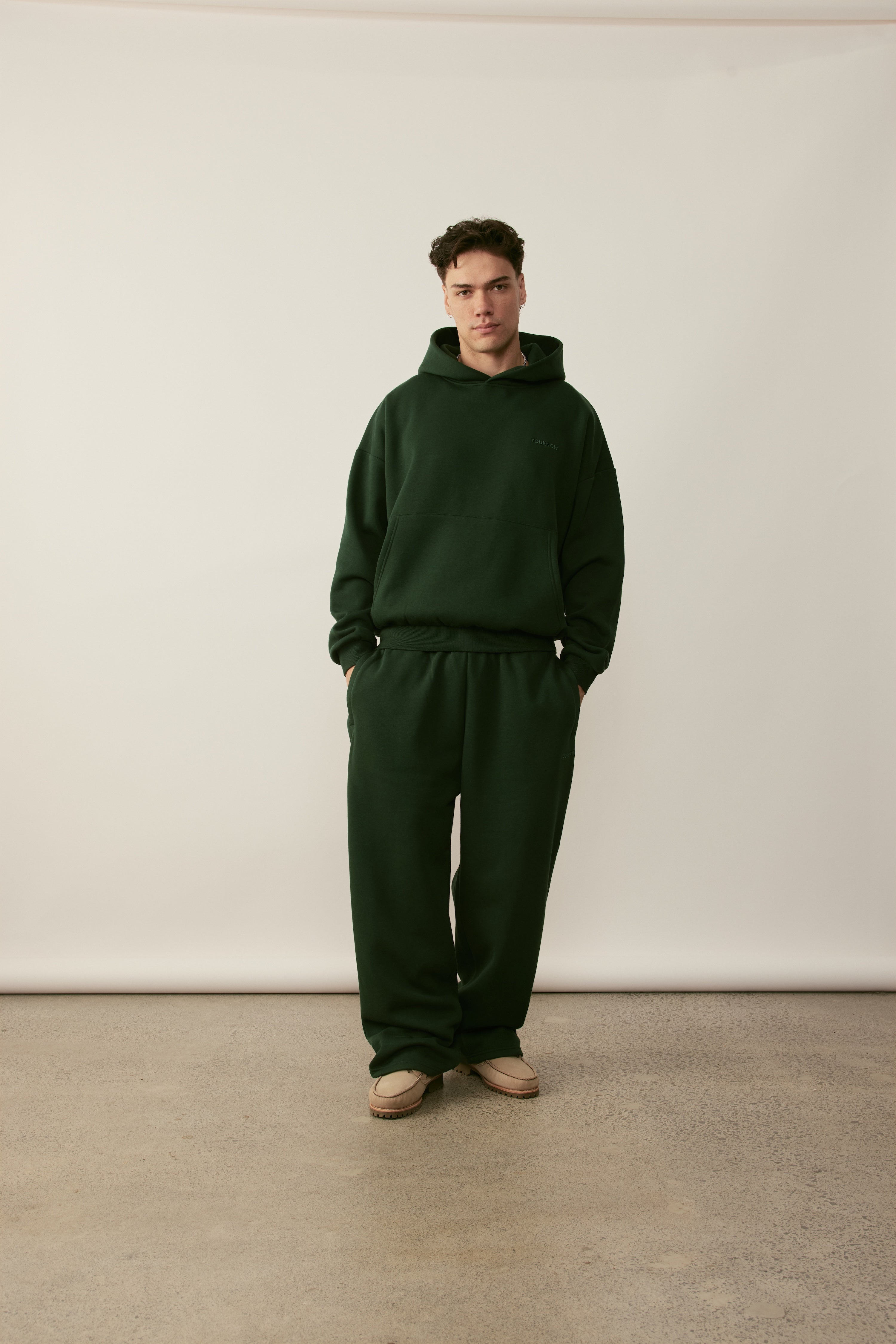 Core Essentials Wide Leg Pants | Forest Green-6