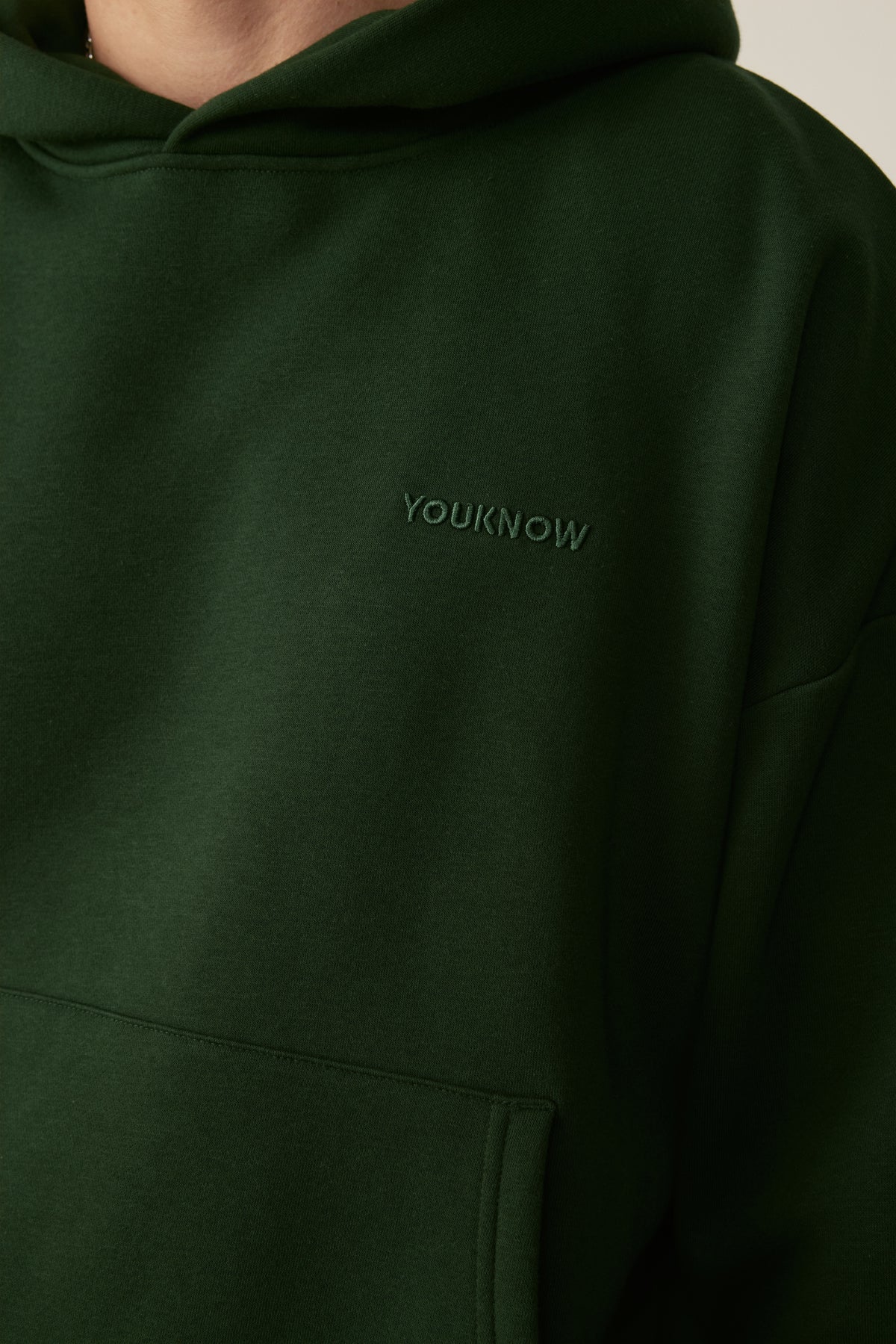Core Essentials Relaxed Hoodie | Forest Green-6