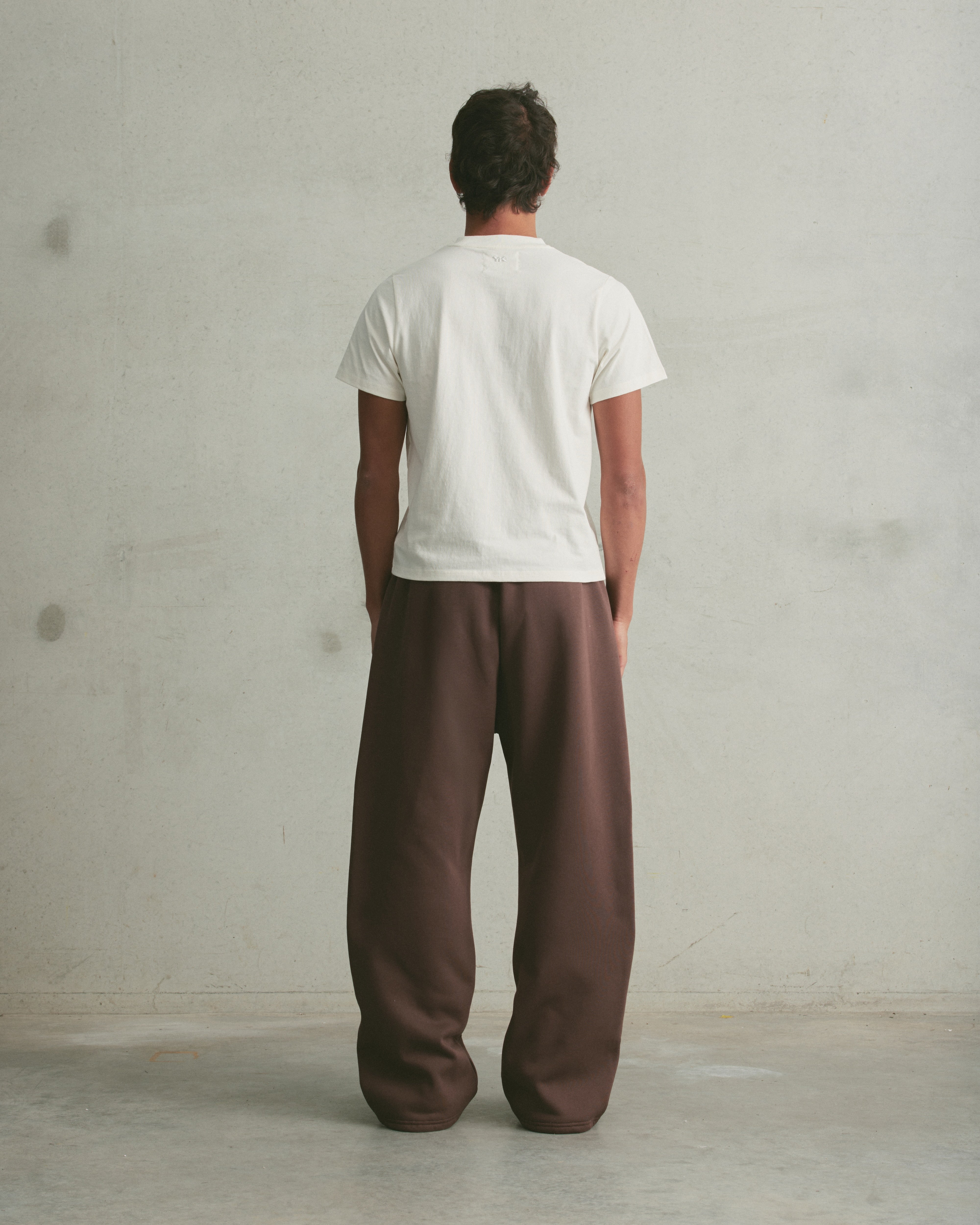 Core Wide Leg Sweatpants | Brown-5