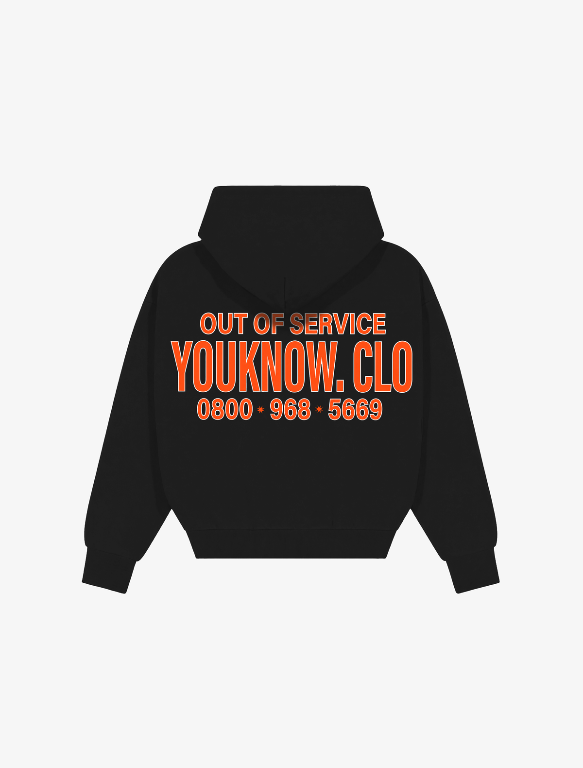Out Of Service Box Hoodie | Black