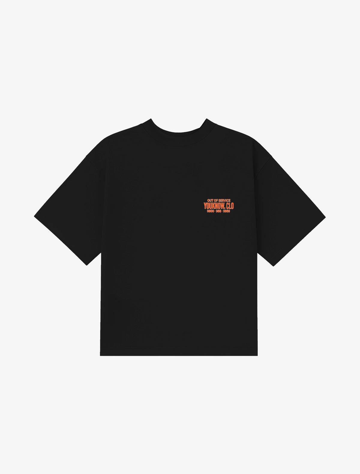 Out Of Service Box Tee | Black-5