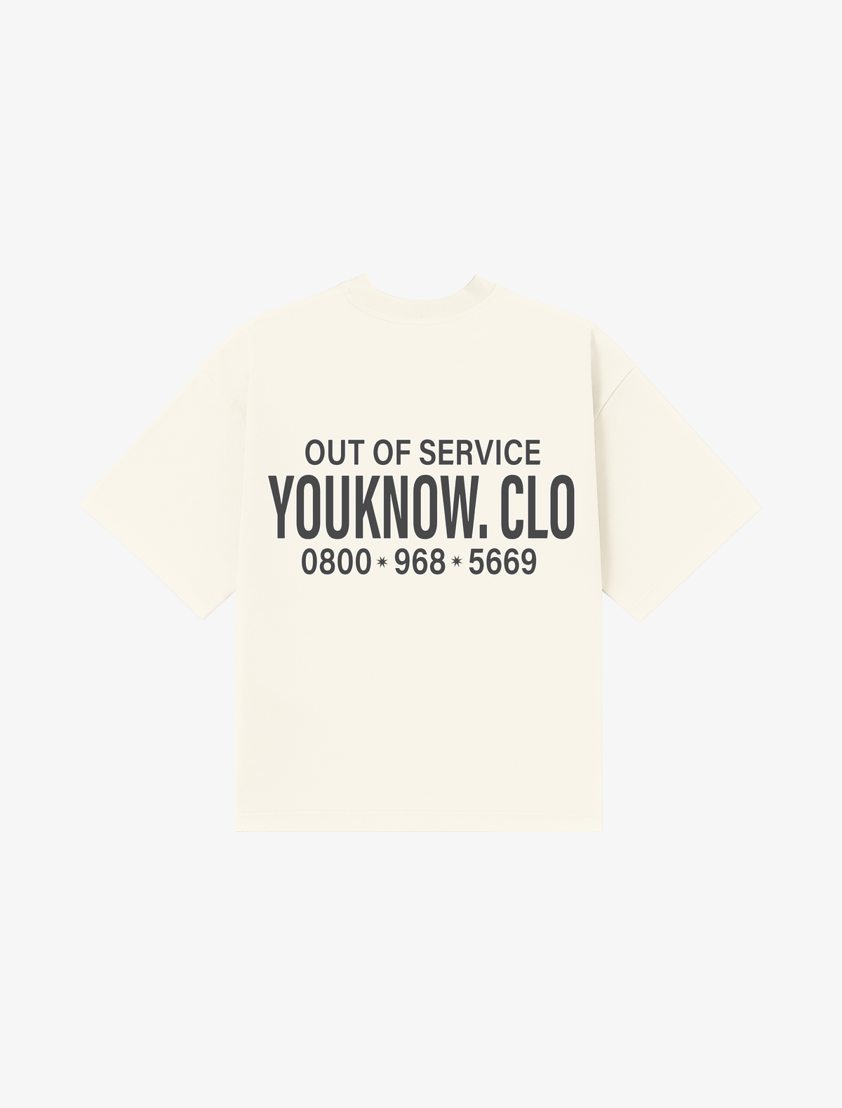 Out Of Service Box Tee | Marshmallow