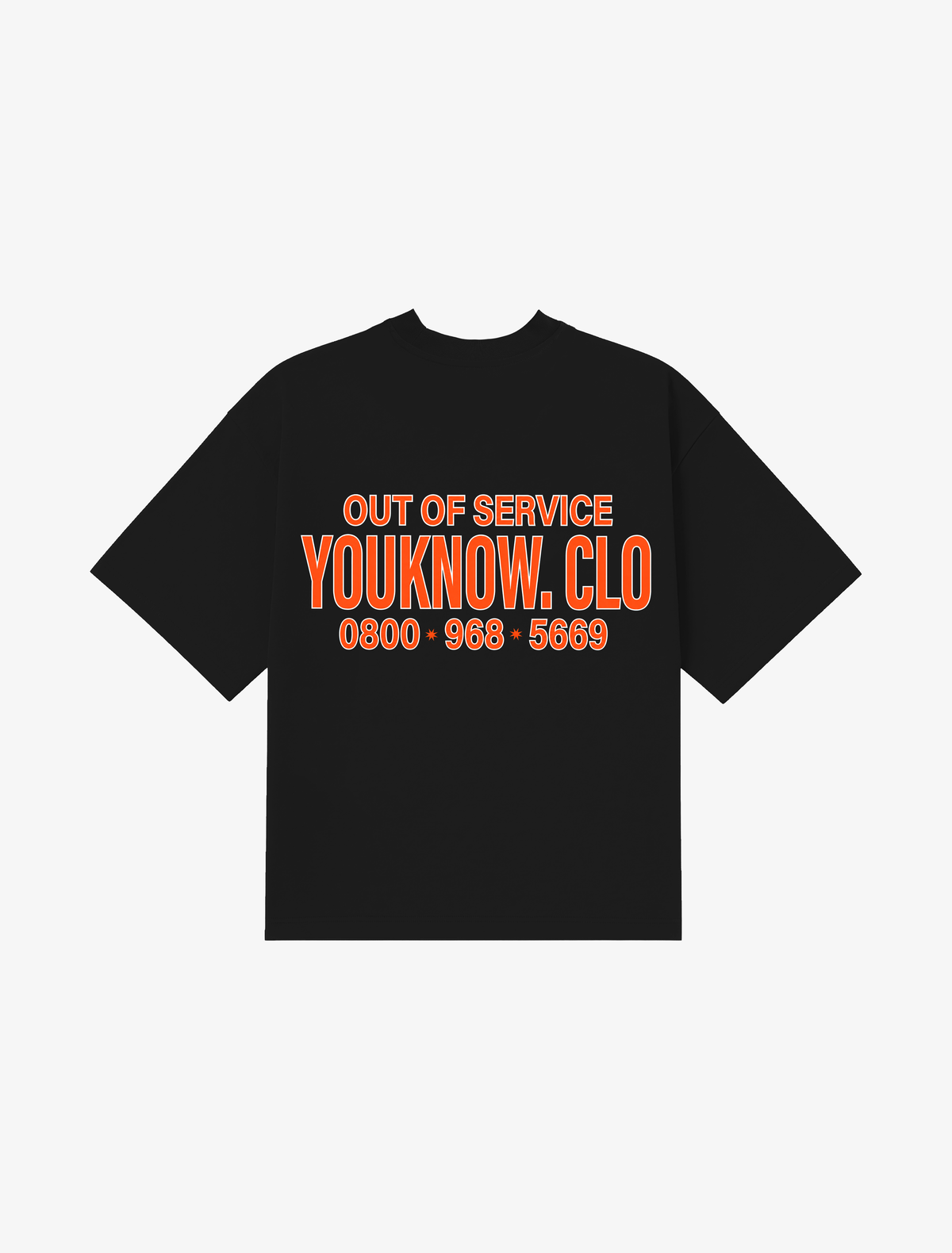 Out Of Service Box Tee | Black