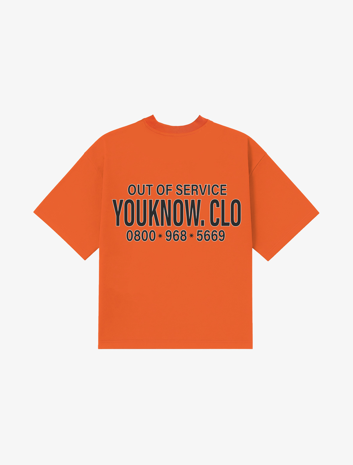 Out Of Service Box Tee | Orange