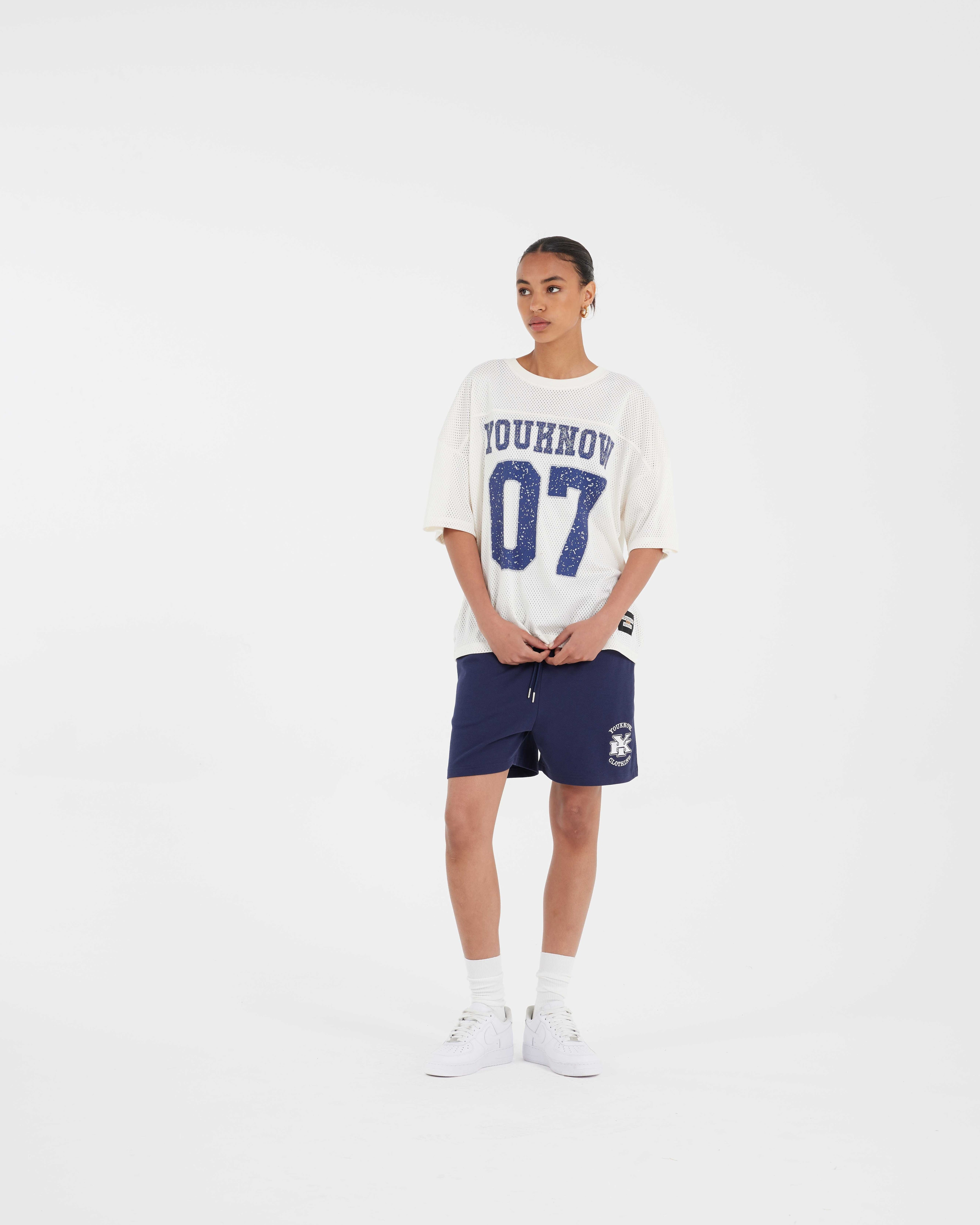 Mesh Shorts | Navy-5