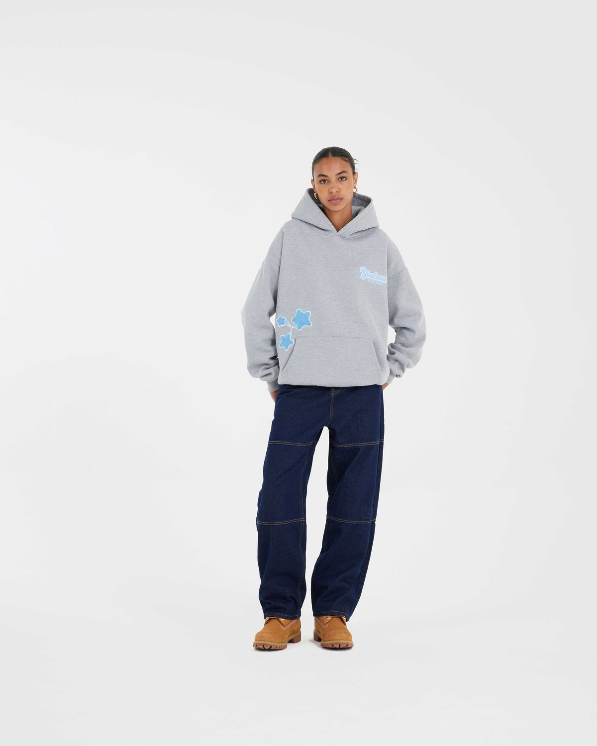 Starry Night Hoodie | Grey-3