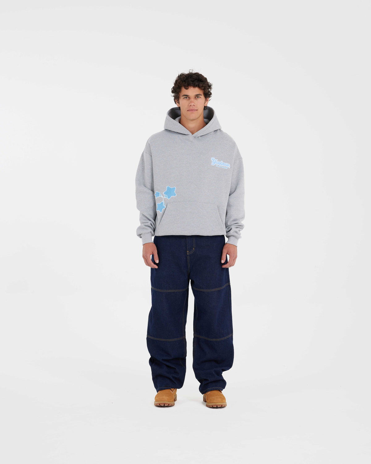 Starry Night Hoodie | Grey-4