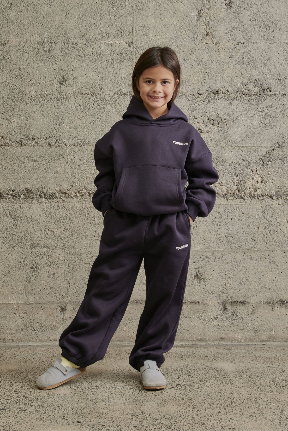 Kids Core Cuffed Sweatpants | Navy