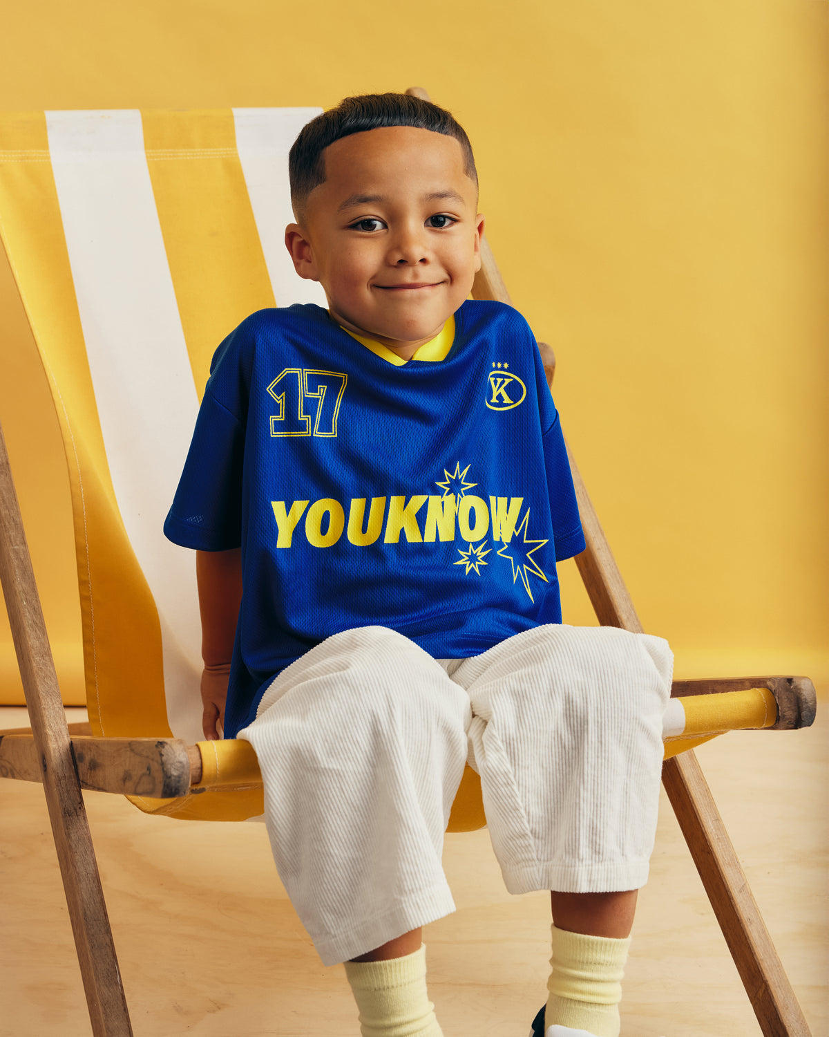 Kids Football Top | Blue-4
